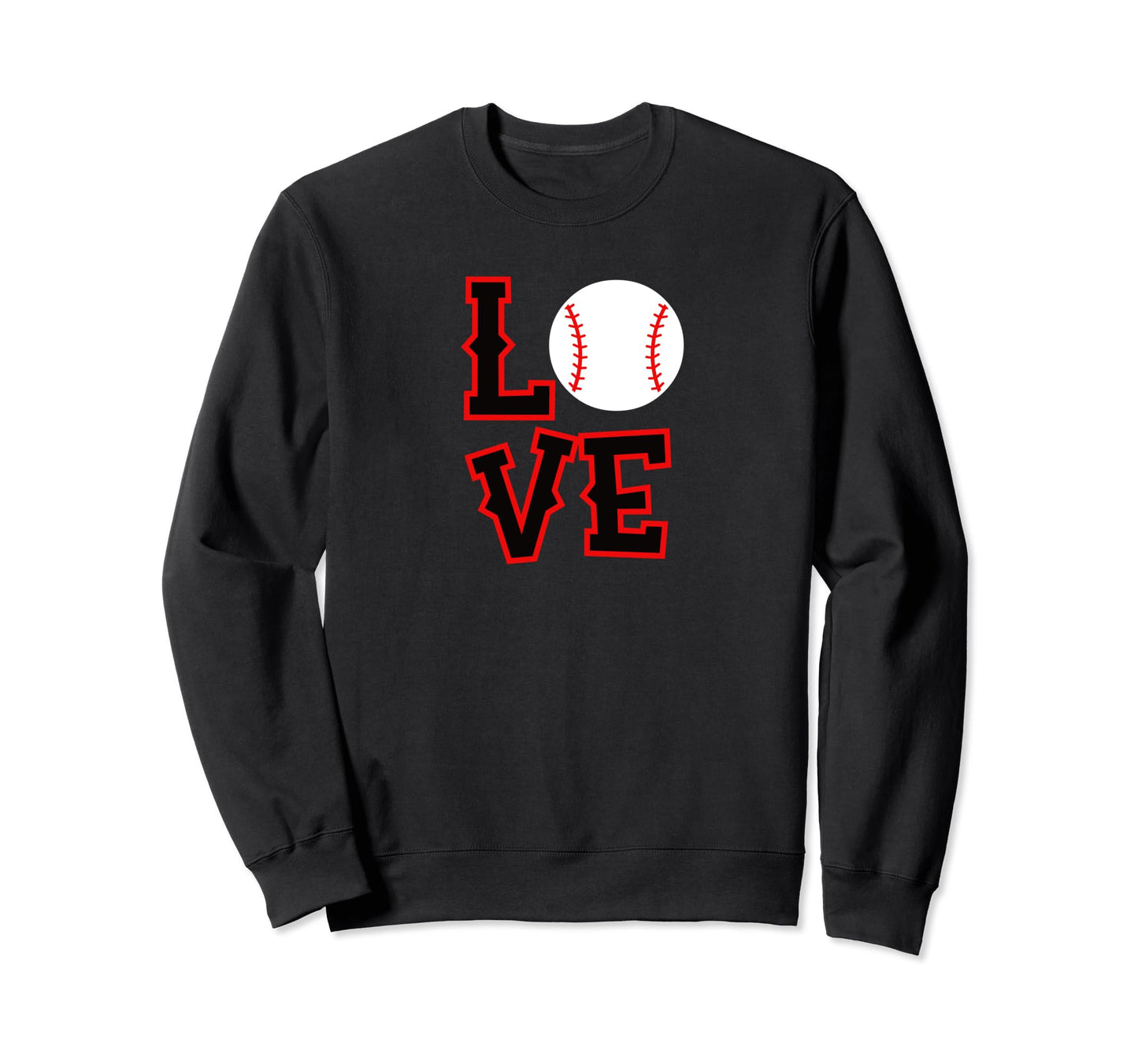 Love Baseball Sweatshirt - Graphic Print for Adults - T-Shirt, Sweatshirt, Hoodie
