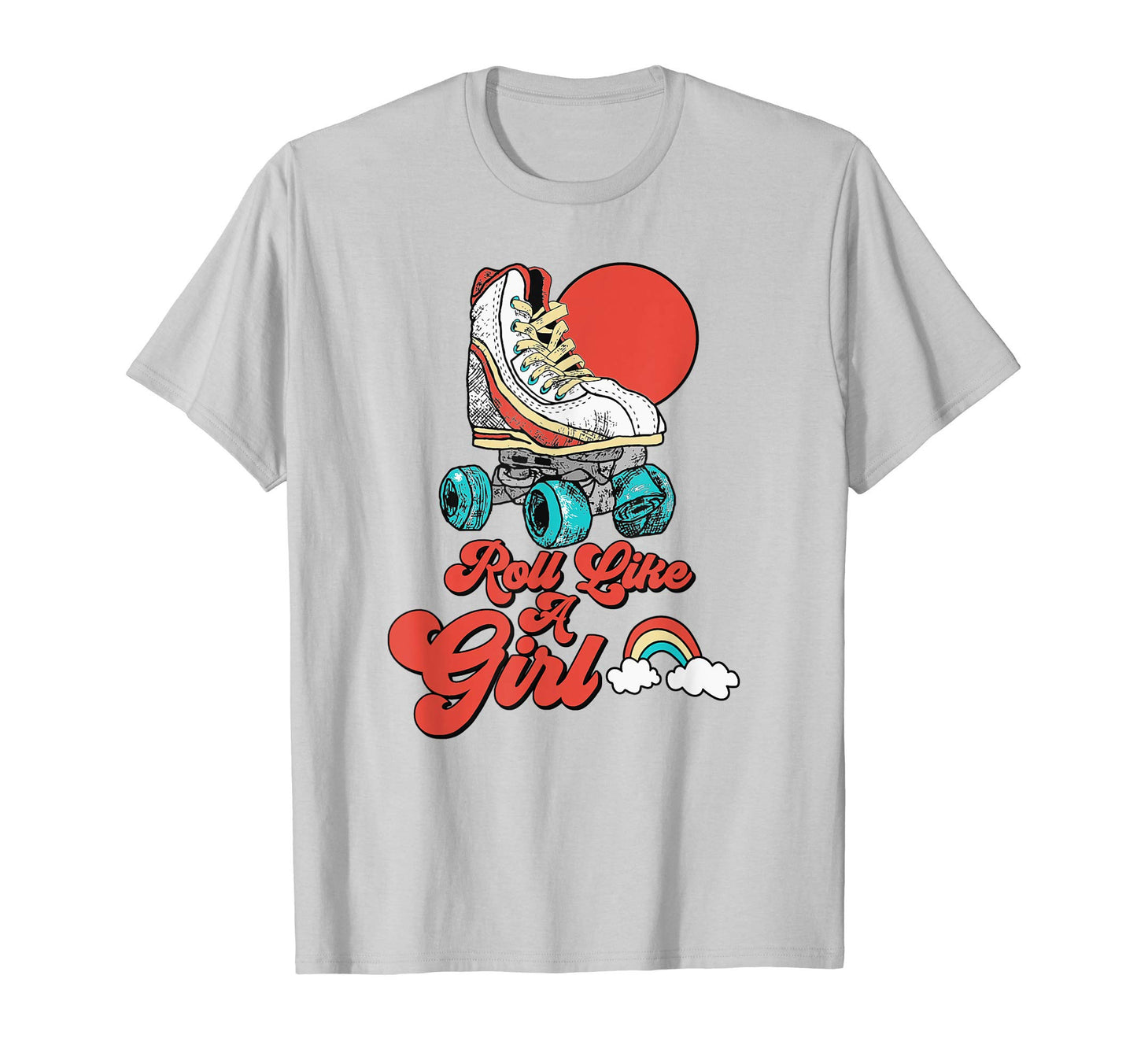 Roll Like Minimalist Roller Skate T-Shirt - Unique Graphic Men Women - T-Shirt, Sweatshirt, Hoodie