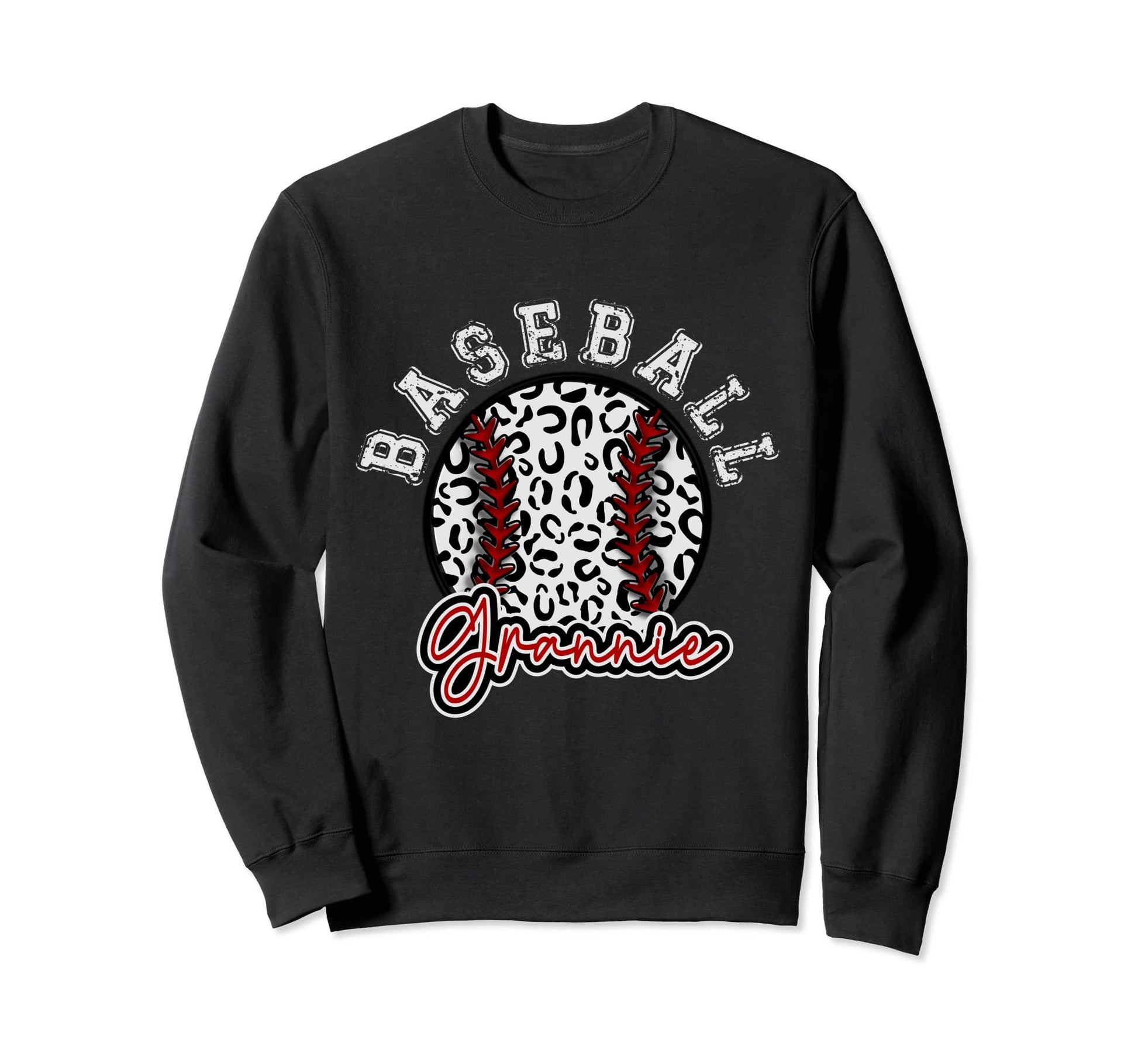 Leopard Cheetah Baseball Grannie Sweatshirt - Trendy Graphic Men Women - T-Shirt, Sweatshirt, Hoodie
