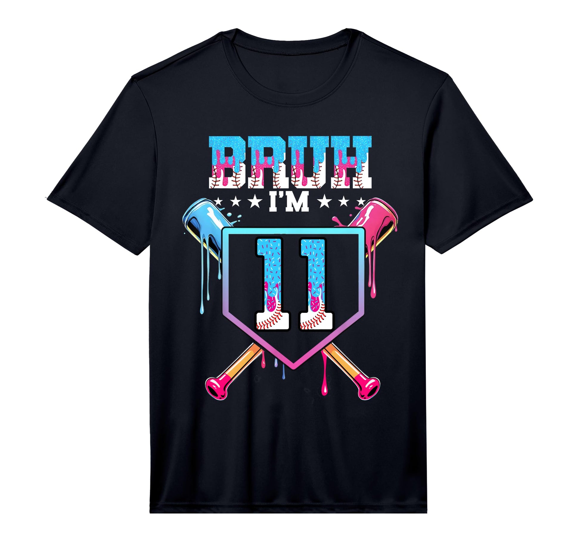 Bruh 11Th Birthday Baseball Ice T-Shirt - Casual Everyday Wear Men Women - T-Shirt, Sweatshirt, Hoodie