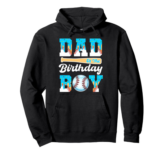 Baseball Ice Cream Drip Dad Birthday Hoodie - Trendy Graphic Men Women - T-Shirt, Sweatshirt, Hoodie