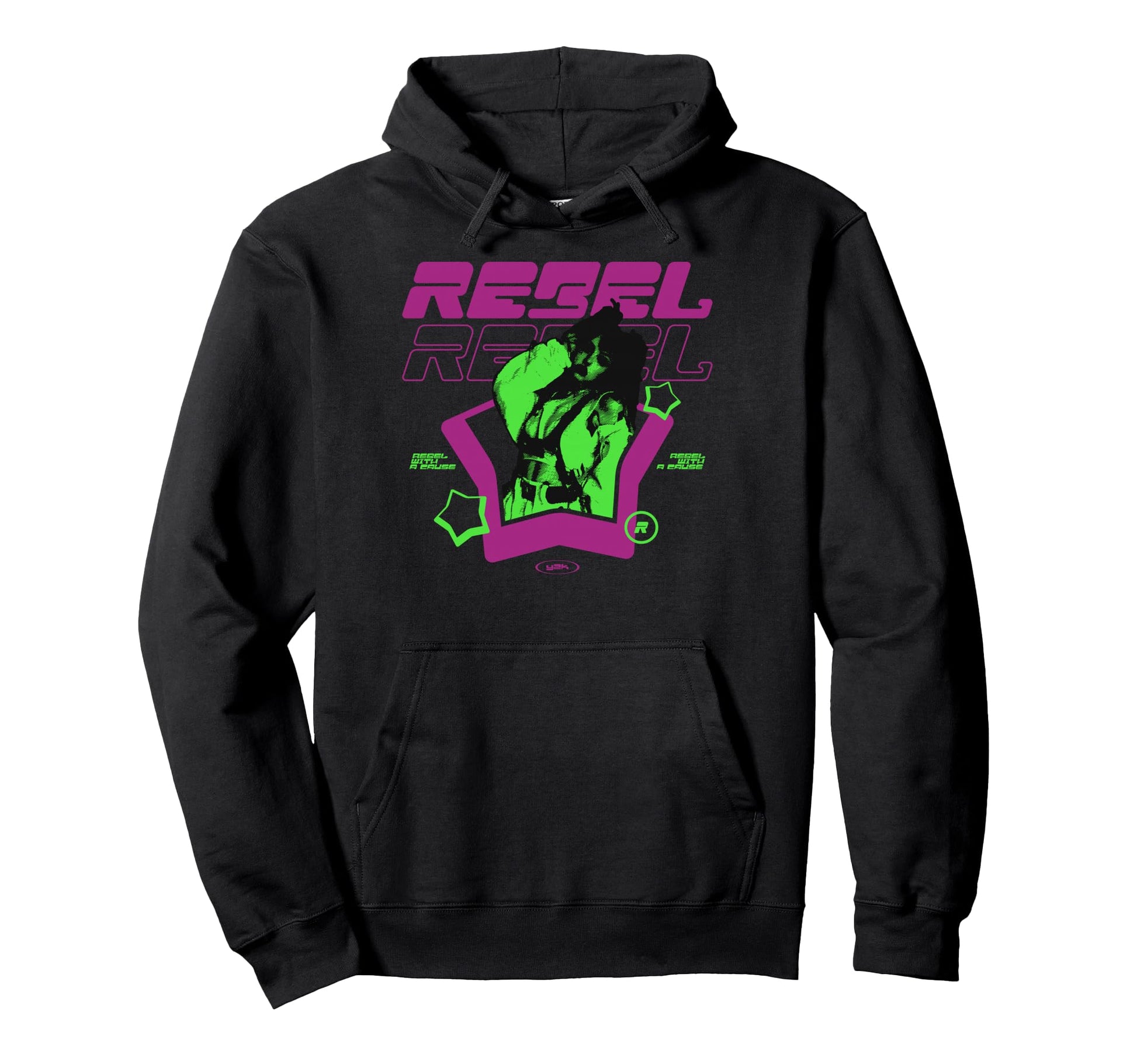 Y2K Rebel Bold Urban Graffiti Hoodie - Fun Novelty Design for Adults - T-Shirt, Sweatshirt, Hoodie