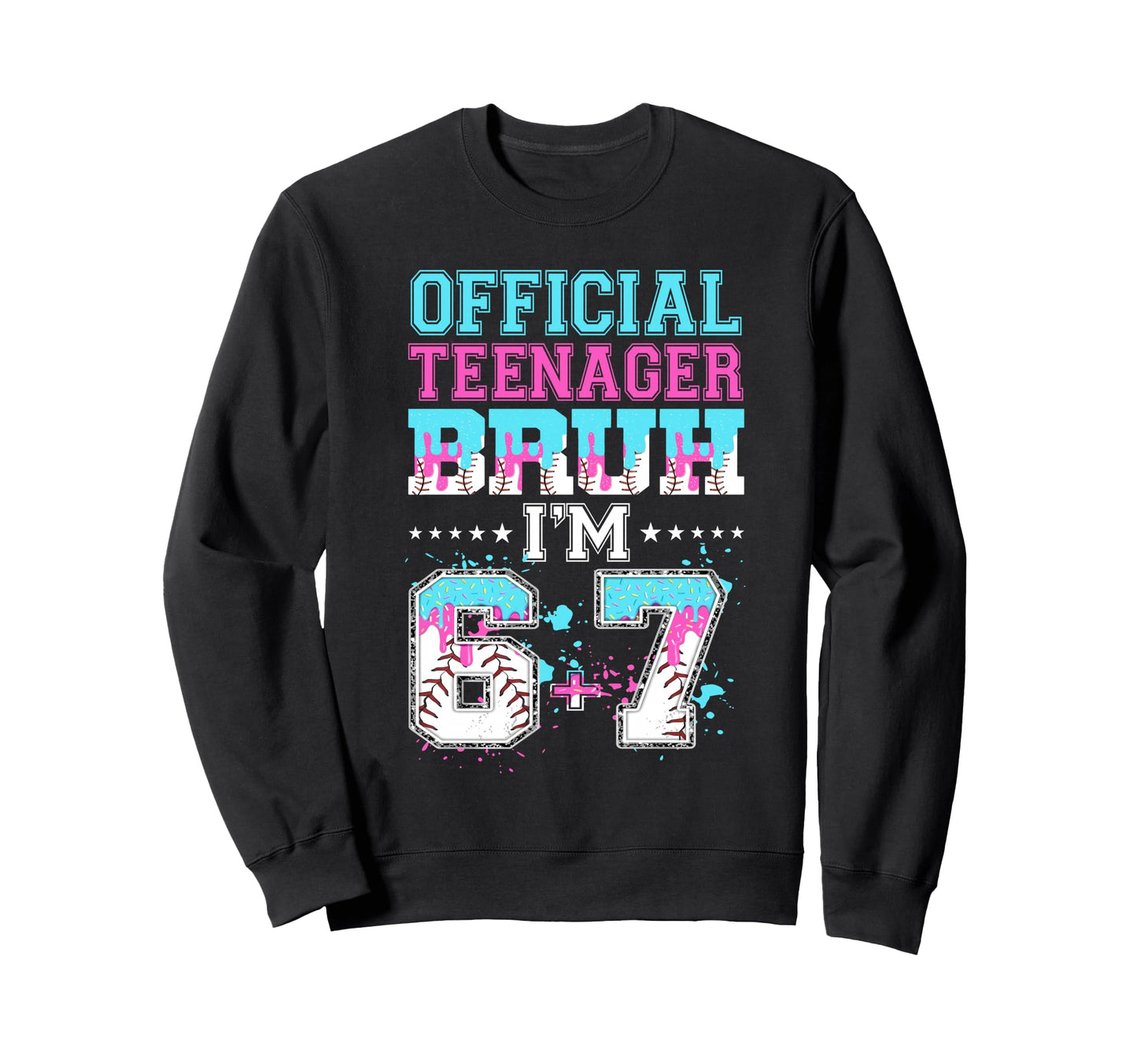 Teenager Bruh Im 6 7 13Th Birthday Sweatshirt - Trendy Graphic Unisex - T-Shirt, Sweatshirt, Hoodie
