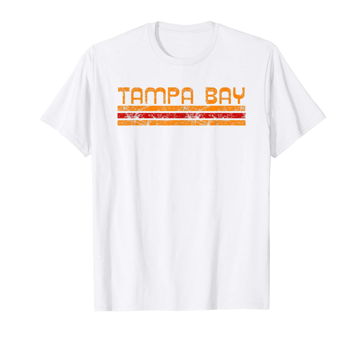 Tampa Bay Florida Weathered Stripe T-Shirt - Trendy Graphic for Adults - T-Shirt, Sweatshirt, Hoodie
