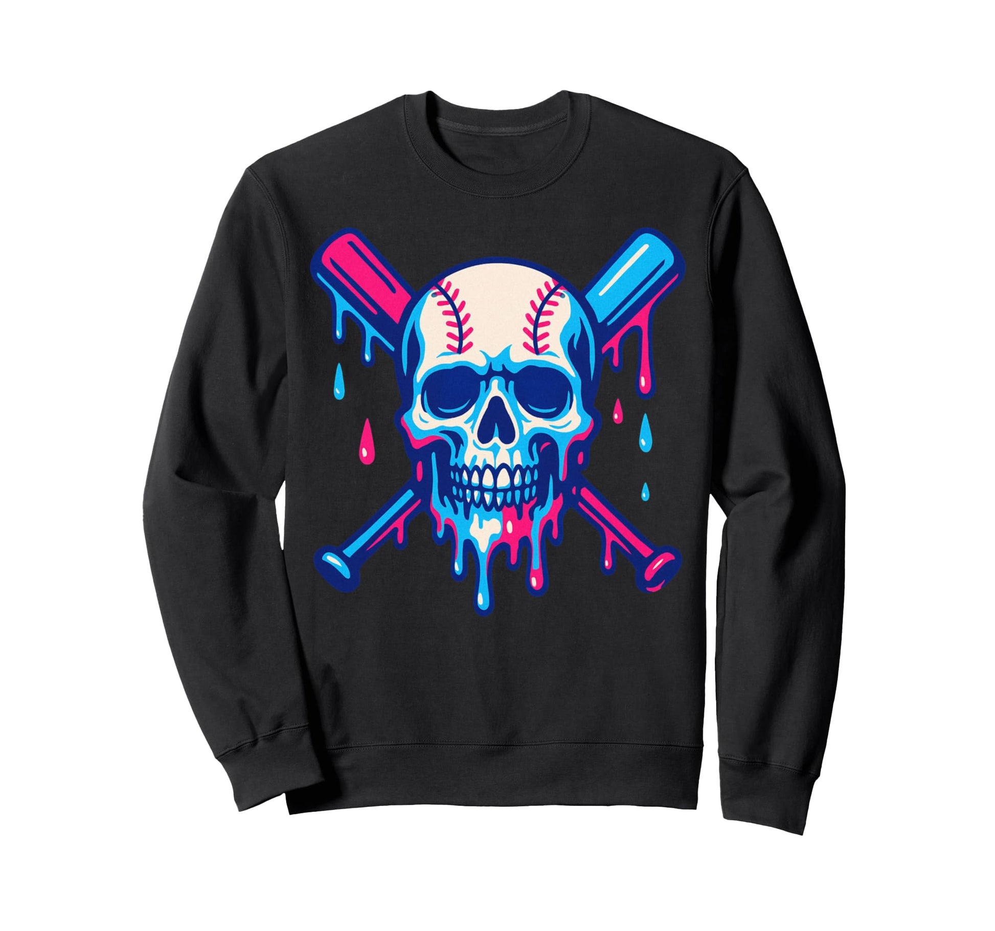 Baseball Drip Cream Drip Baseball Sweatshirt - Graphic Print for Adults - T-Shirt, Sweatshirt, Hoodie
