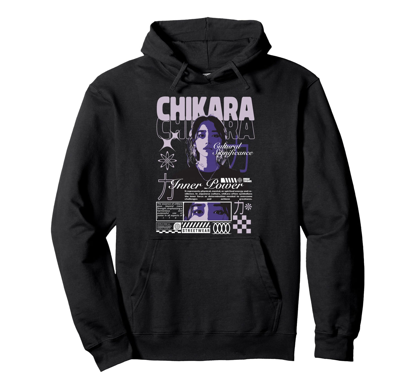 Y2K Power Bold Urban Graffiti Hoodie - Casual Everyday Wear Men Women - T-Shirt, Sweatshirt, Hoodie
