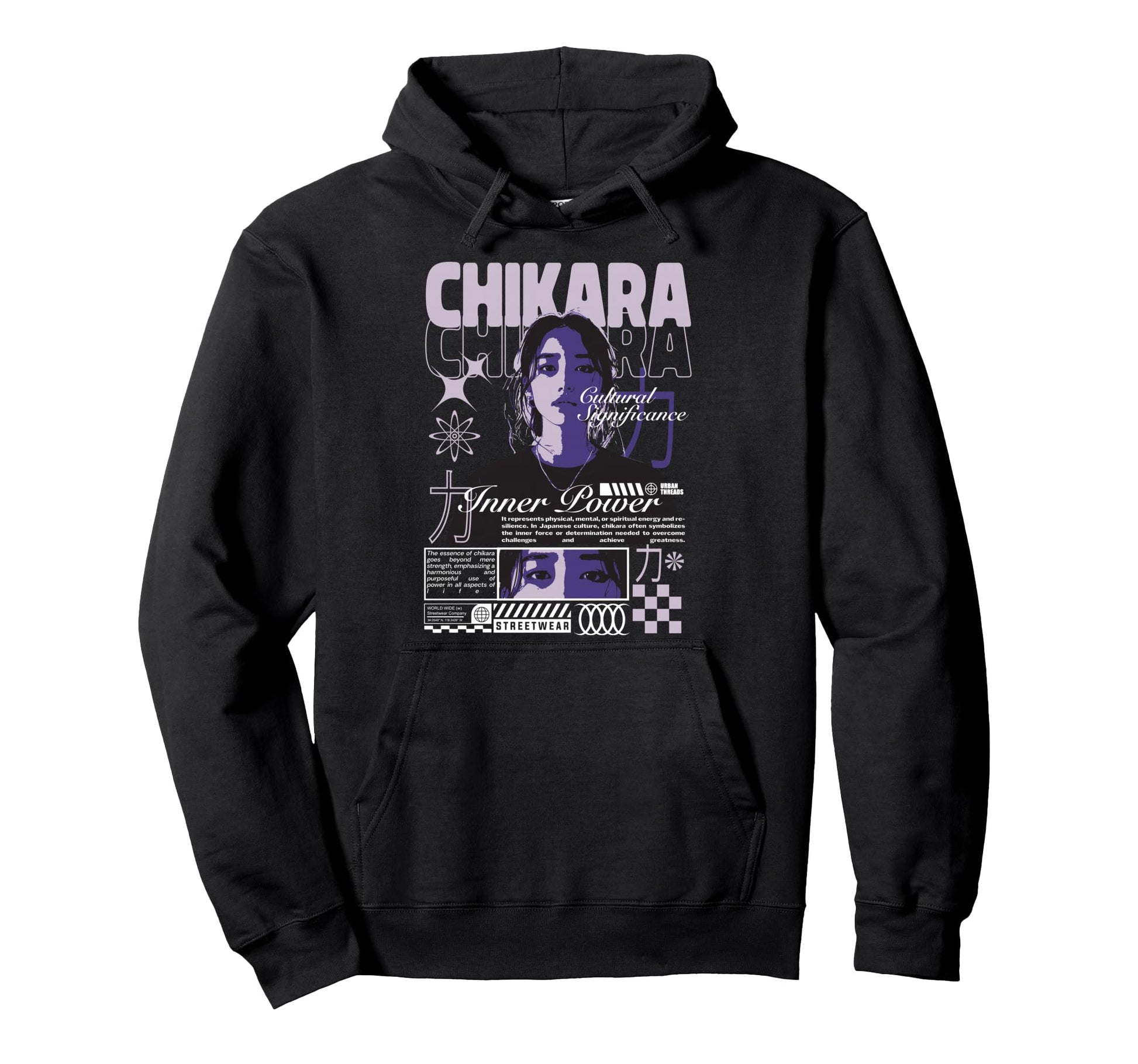 Y2K Power Bold Urban Graffiti Hoodie - Casual Everyday Wear Men Women - T-Shirt, Sweatshirt, Hoodie