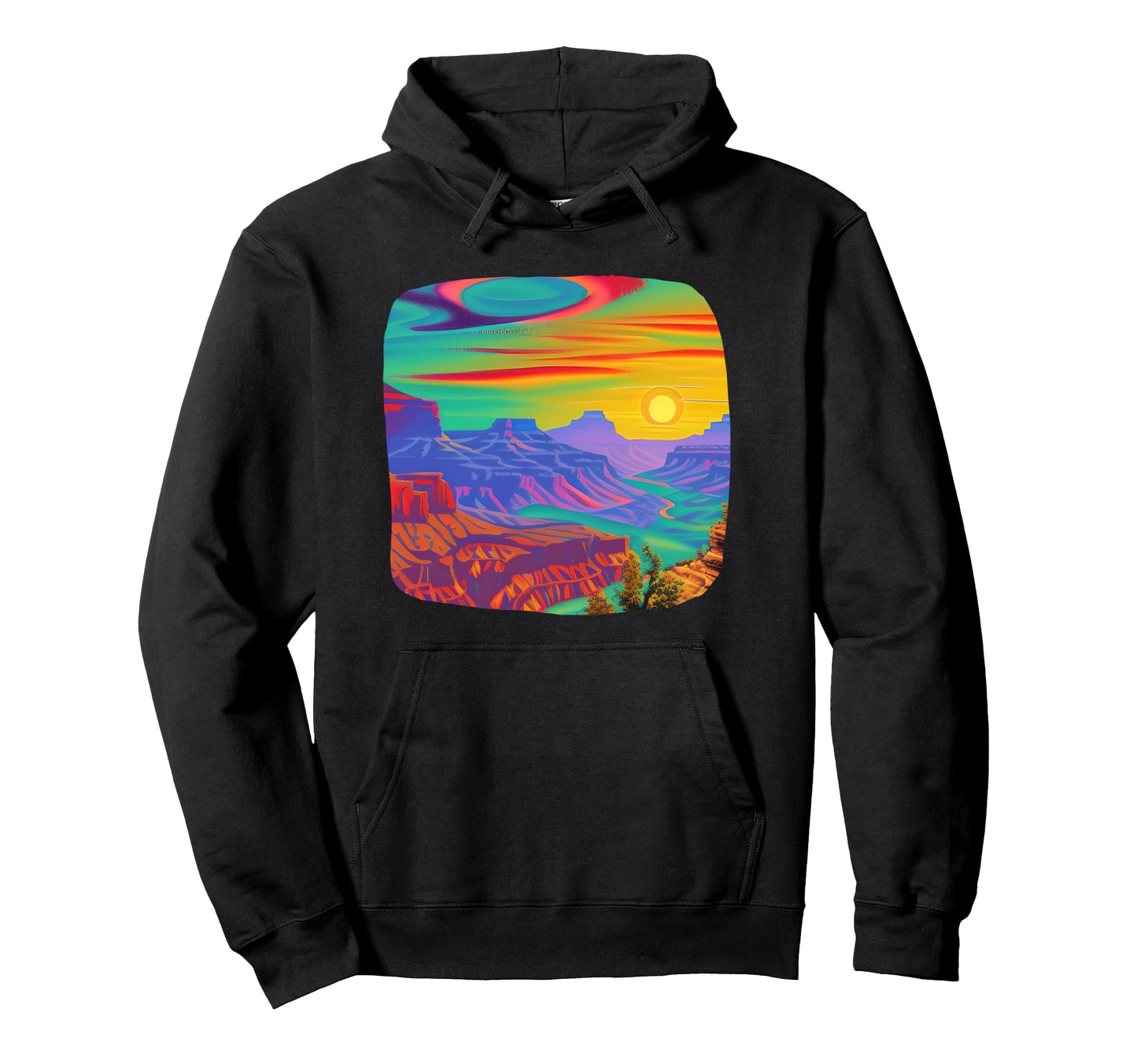 Grand Canyon Vaporwave Wanderlust Hoodie - Streetwear Style for Adults - T-Shirt, Sweatshirt, Hoodie