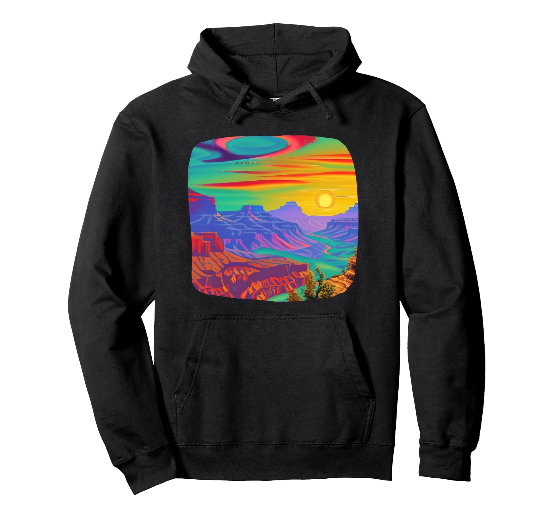 Grand Canyon Vaporwave Wanderlust Hoodie - Streetwear Style for Adults - T-Shirt, Sweatshirt, Hoodie