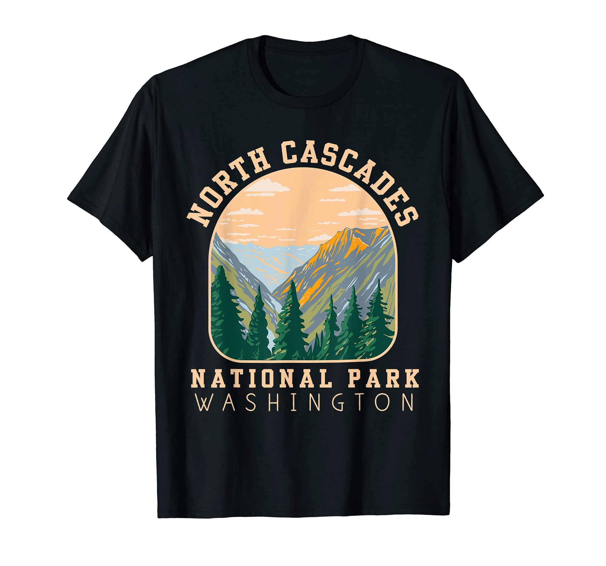 North Cascades National Park T-Shirt - Trendy Graphic for Adults - T-Shirt, Sweatshirt, Hoodie