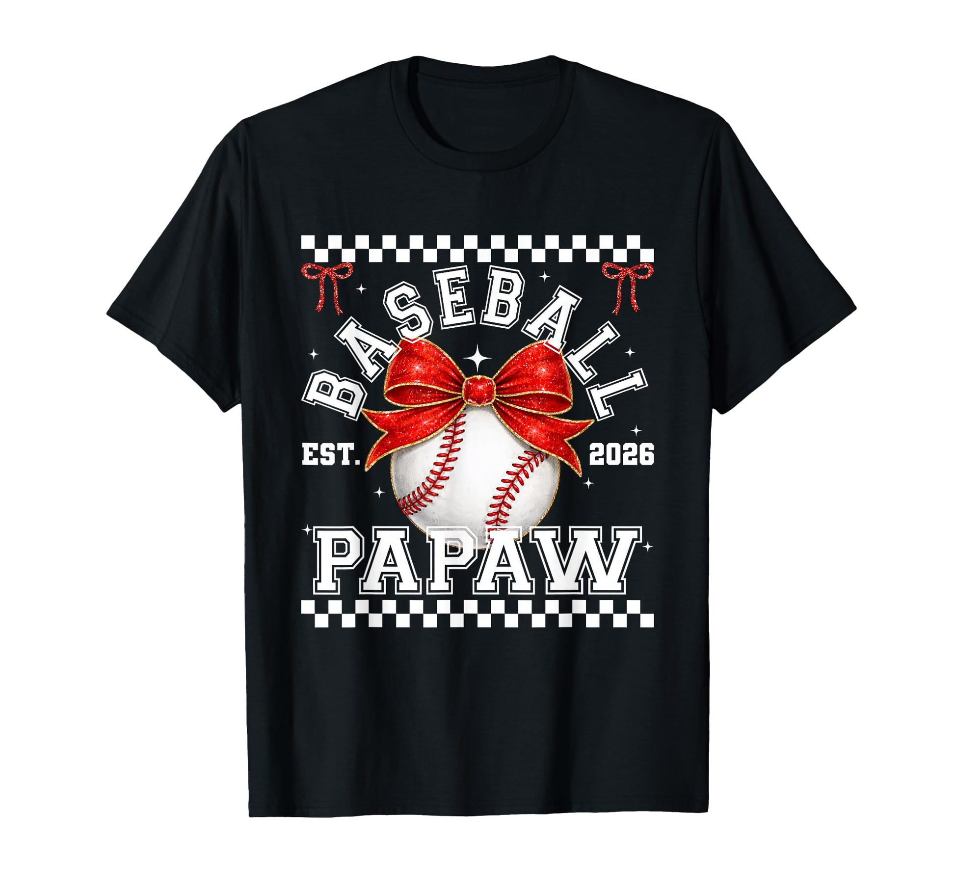 Baseball Papaw Coquette Family T-Shirt - Custom Art Print for Adults - T-Shirt, Sweatshirt, Hoodie