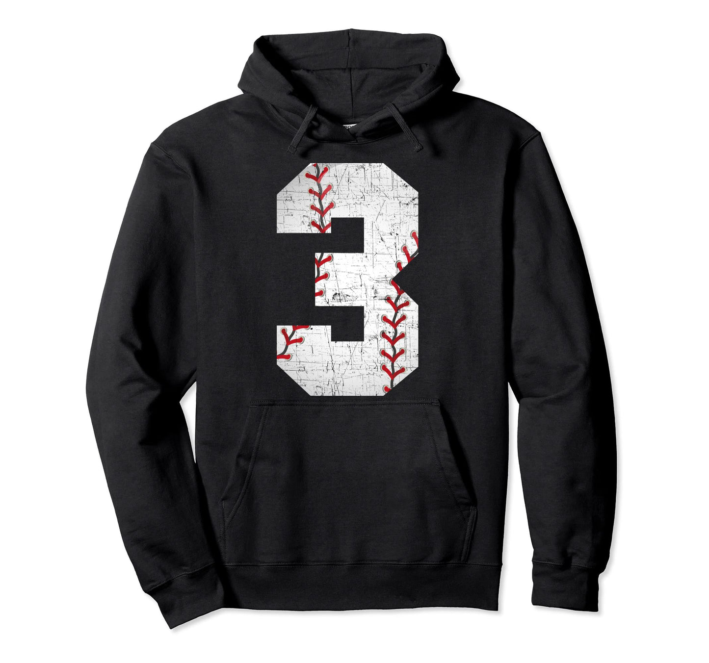 Baseball Softball Lover Three Years Bday Hoodie - Unique Graphic Men Women - T-Shirt, Sweatshirt, Hoodie
