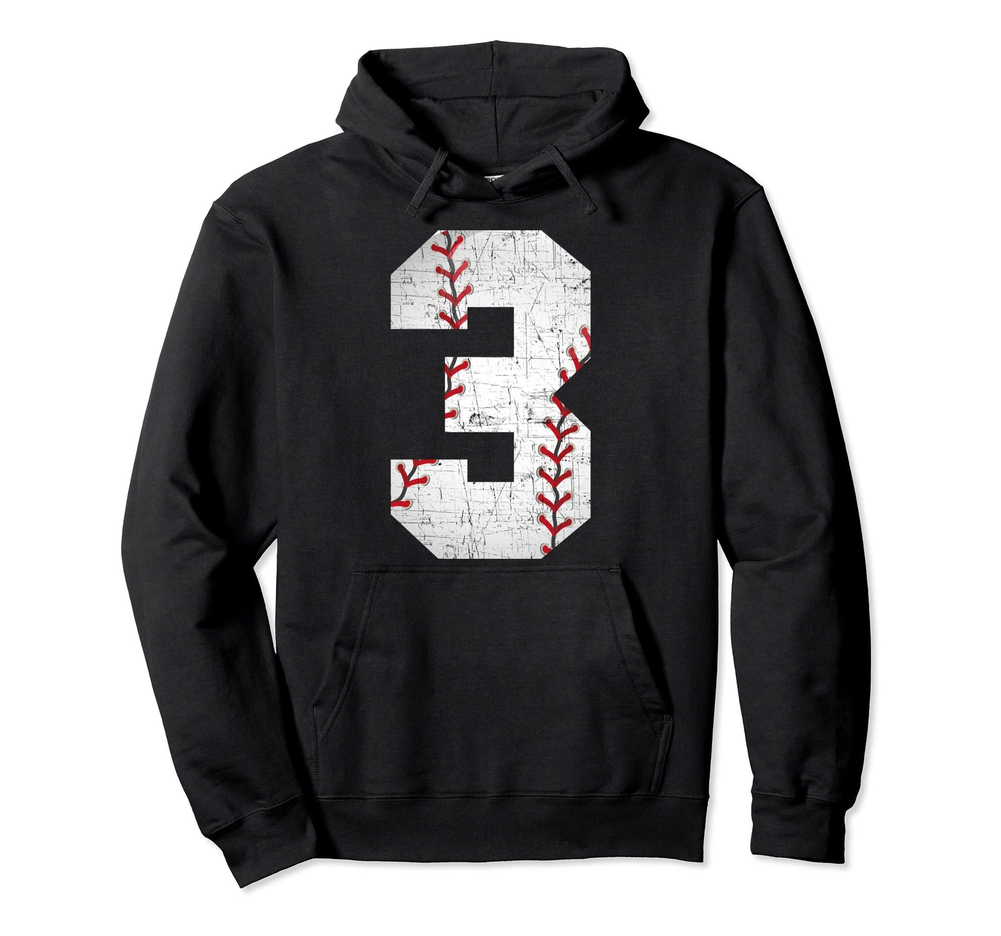 Baseball Softball Lover Three Years Bday Hoodie - Unique Graphic Men Women - T-Shirt, Sweatshirt, Hoodie