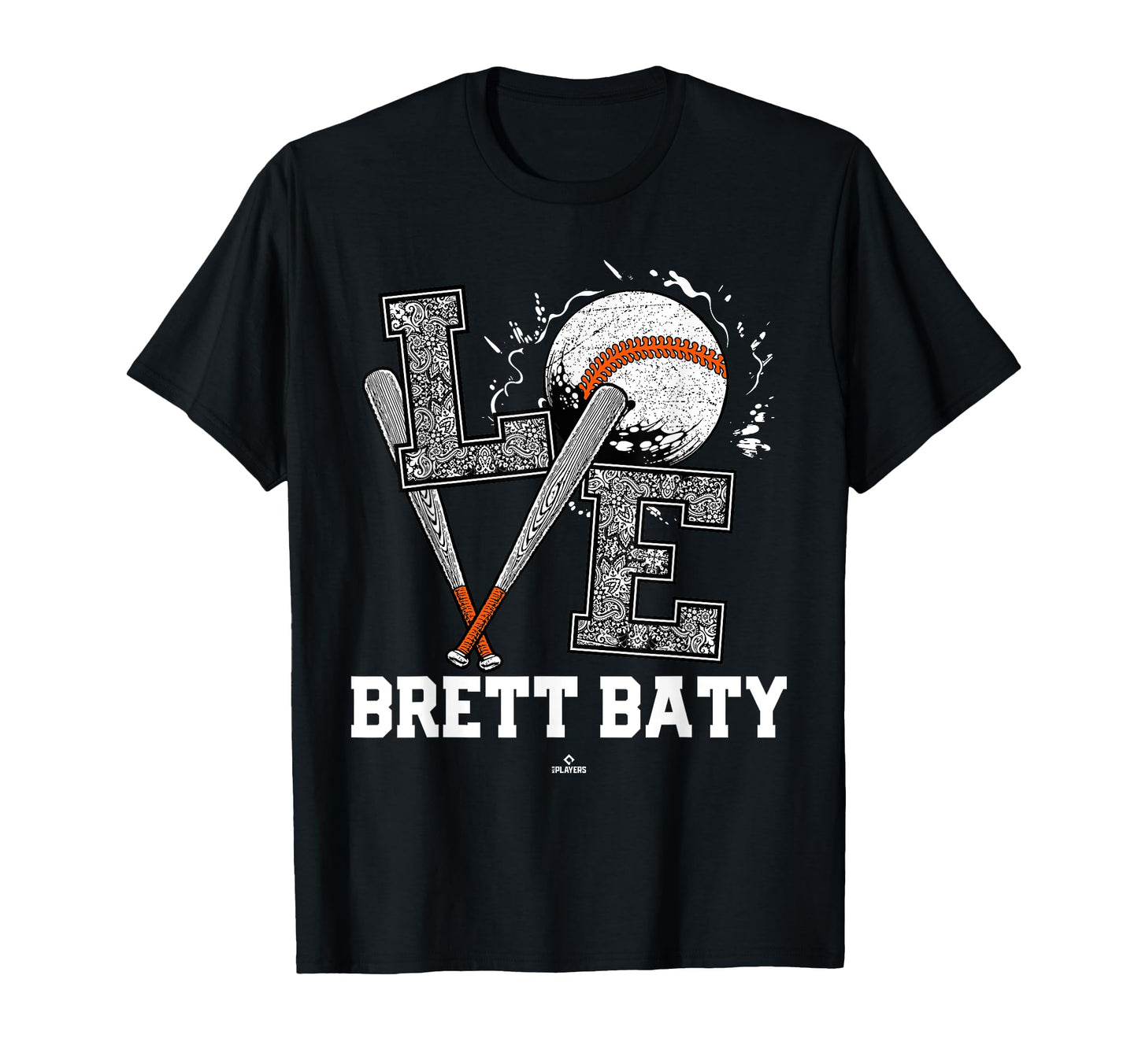 Distressed Baseball Love Brett Baty New T-Shirt - Trendy Graphic Unisex - T-Shirt, Sweatshirt, Hoodie
