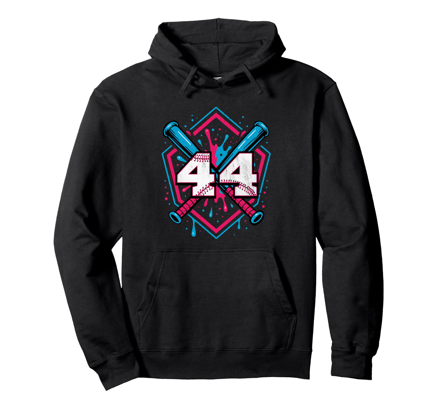 Baseball 44 Year Old Ice Cream Drip Hoodie - Custom Art Print for Adults - T-Shirt, Sweatshirt, Hoodie