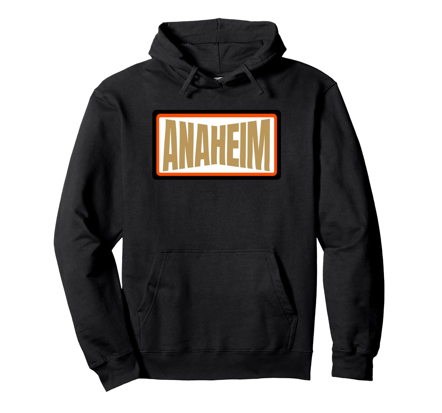 Fun Anaheim Dark Brown Orange Striped Hoodie - Trendy Graphic for Adults - T-Shirt, Sweatshirt, Hoodie