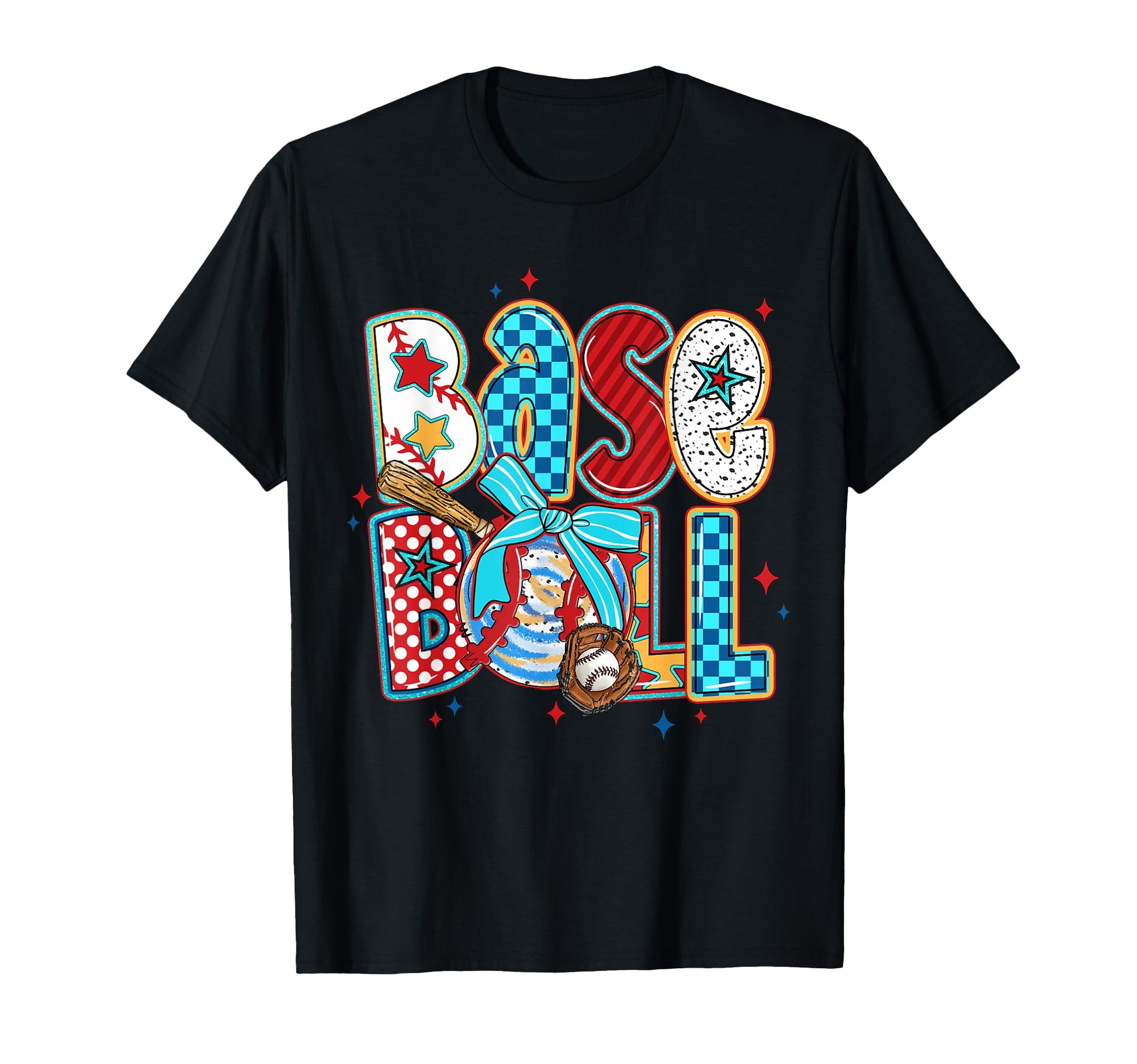 Baseball Mama Checkered Baseball T-Shirt - Casual Everyday Wear Unisex - T-Shirt, Sweatshirt, Hoodie