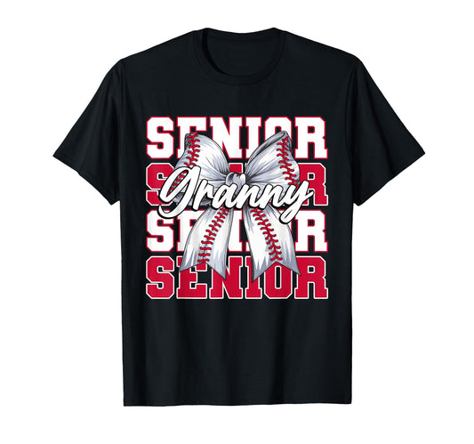 Baseball Granny Senior 2026 Coquette T-Shirt - Streetwear Style for Adults - T-Shirt, Sweatshirt, Hoodie