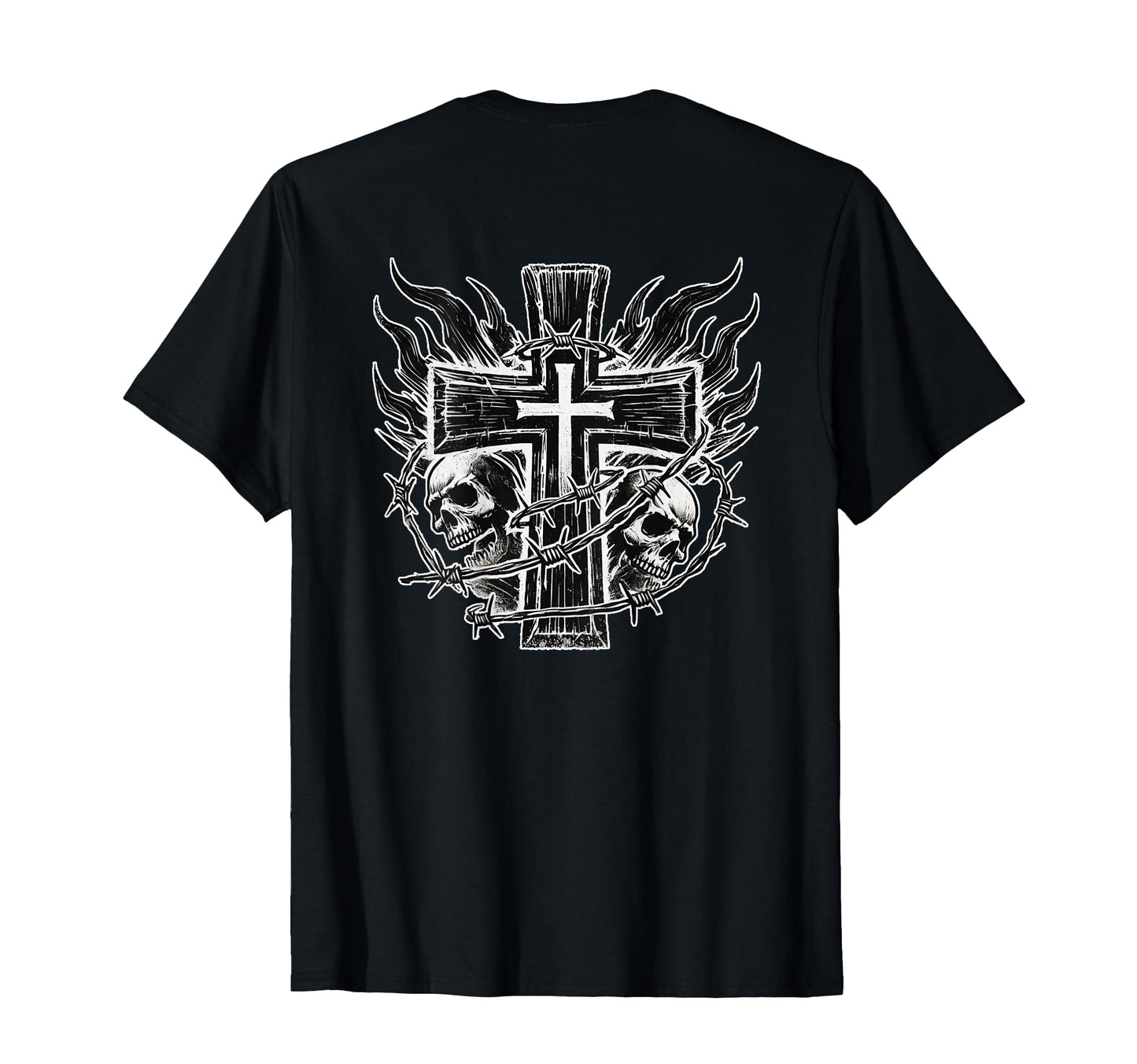 Skull Cross Y2K Goth Grunge Aesthetic T-Shirt - Unique Graphic Men Women - T-Shirt, Sweatshirt, Hoodie
