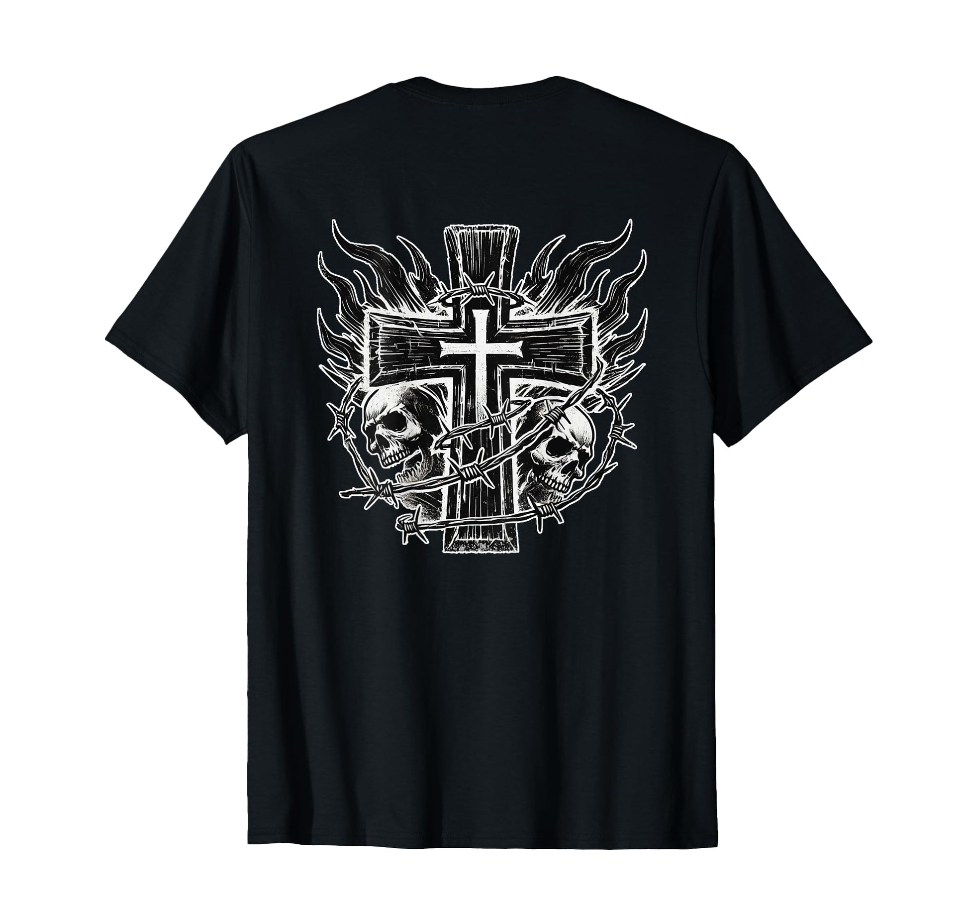 Skull Cross Y2K Goth Grunge Aesthetic T-Shirt - Unique Graphic Men Women - T-Shirt, Sweatshirt, Hoodie