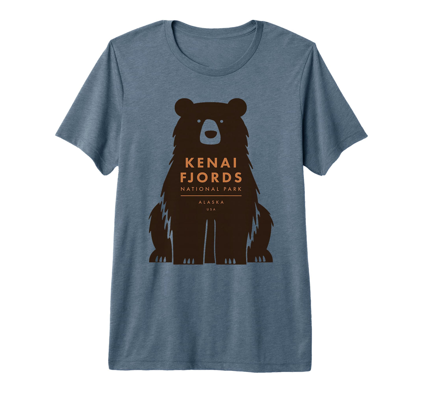 Kenai Fjords National Park Alaska Bear T-Shirt - Minimalist Print Unisex - T-Shirt, Sweatshirt, Hoodie