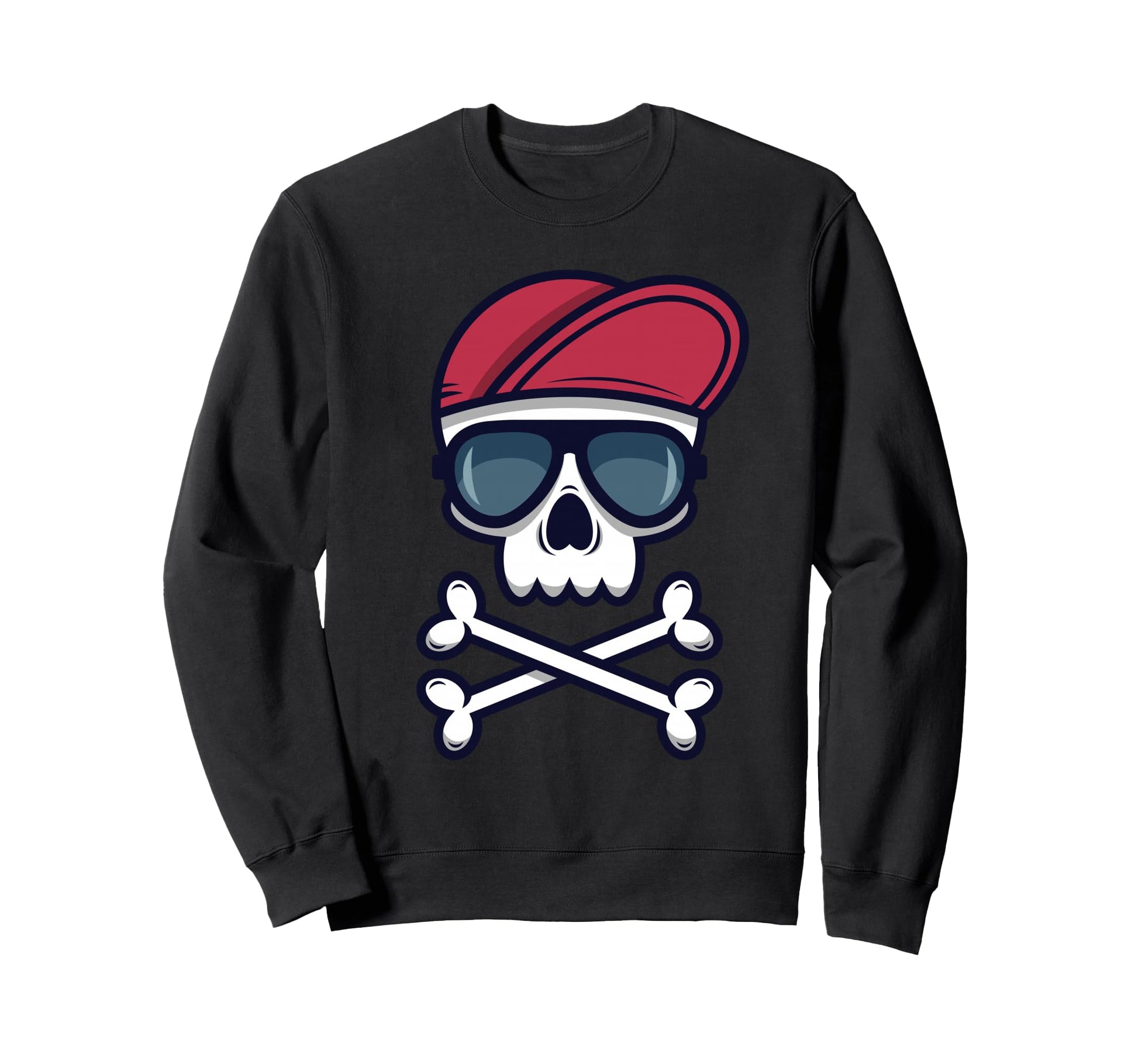 Skull Crossbones Sunglasses Sweatshirt - Novelty Apparel Men Women - T-Shirt, Sweatshirt, Hoodie
