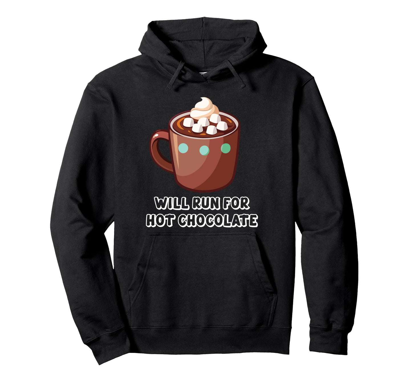 Marshmallows Chocolate Lover Will Run Hot Hoodie - Custom Art Print Unisex - T-Shirt, Sweatshirt, Hoodie