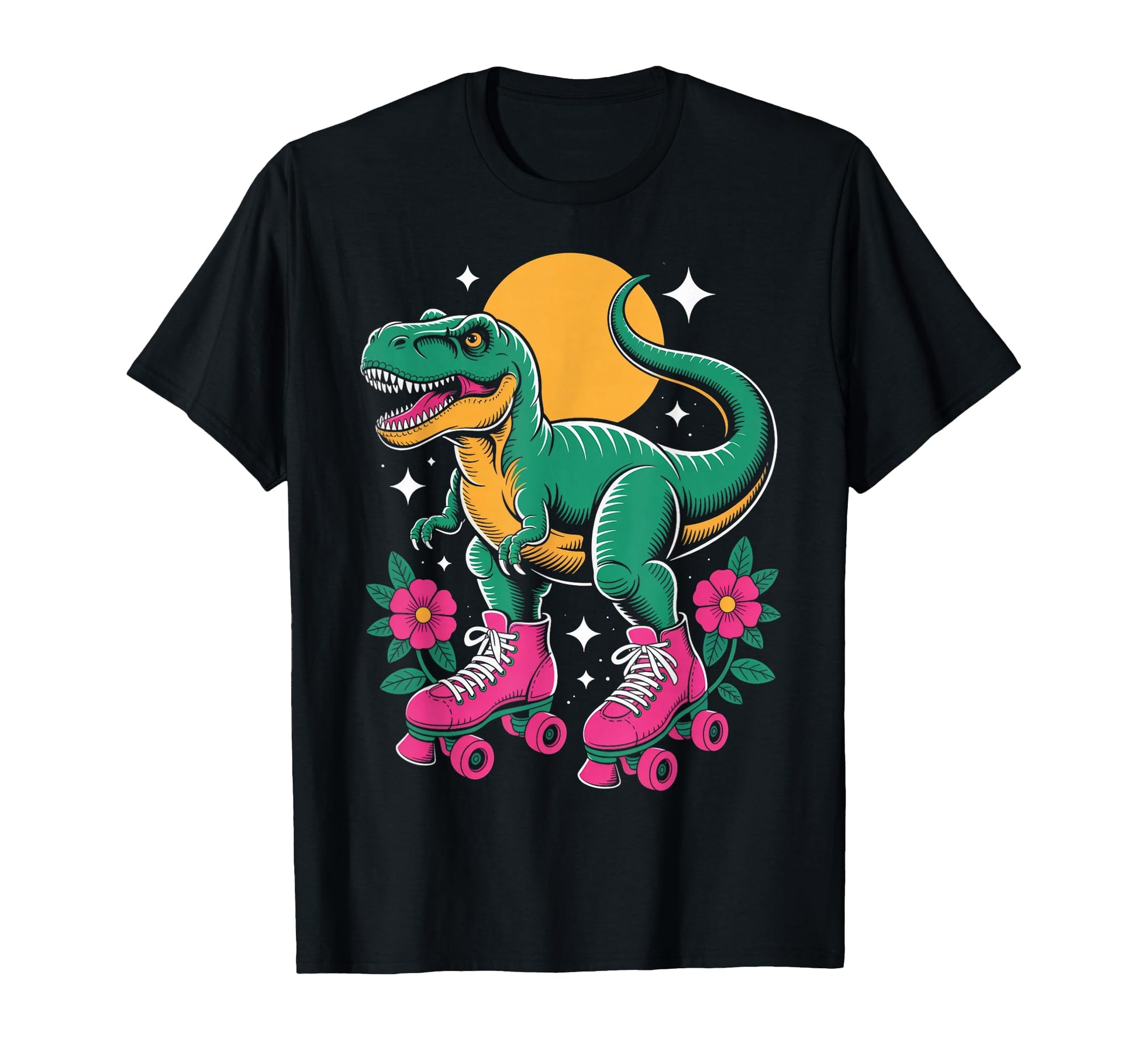 Dinosaur Roller Skate Roller Skating T-Shirt - Streetwear Style for Adults - T-Shirt, Sweatshirt, Hoodie