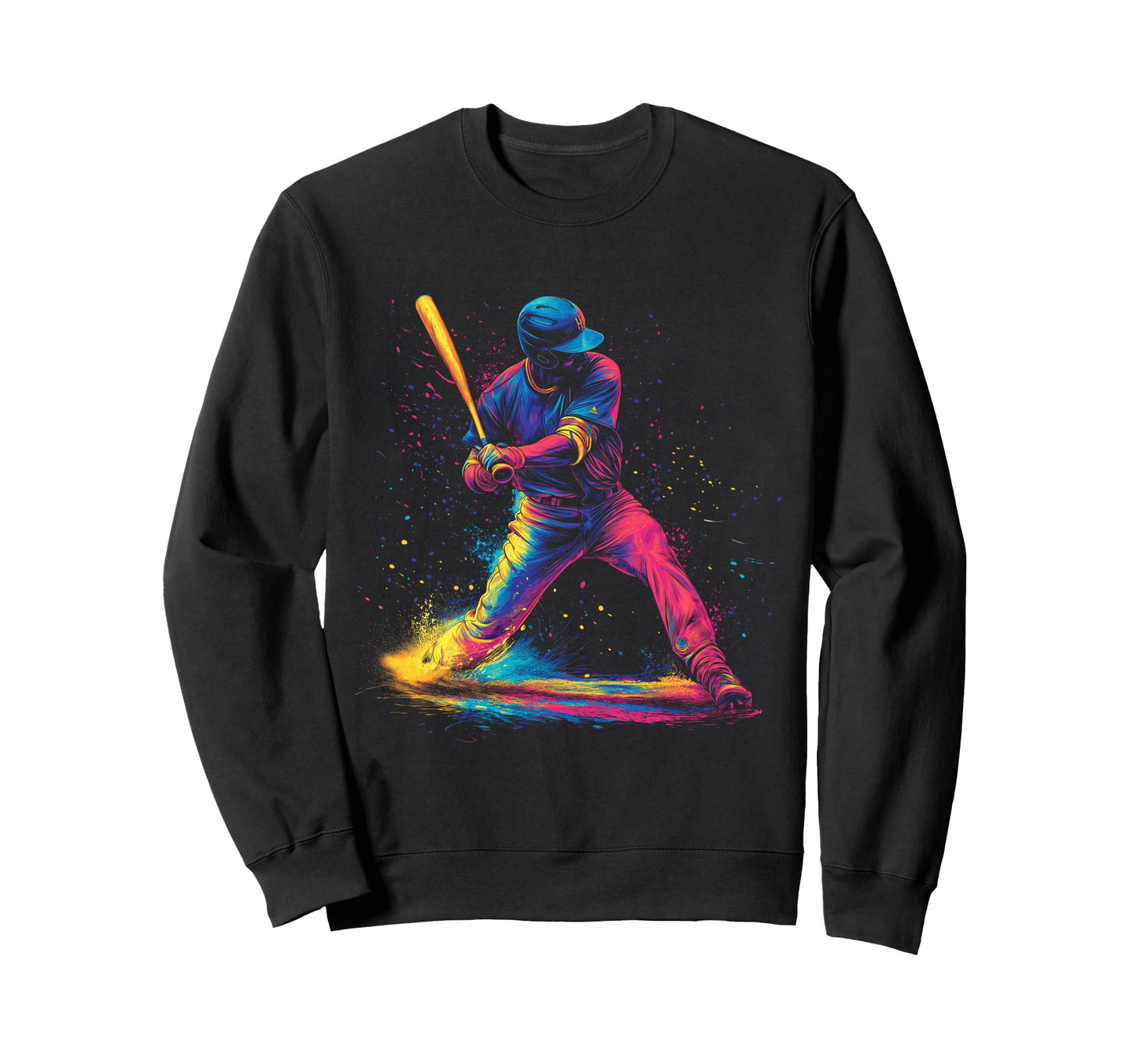 Baseball Hitter Batter Swing Sweatshirt - Streetwear Style for Adults - T-Shirt, Sweatshirt, Hoodie