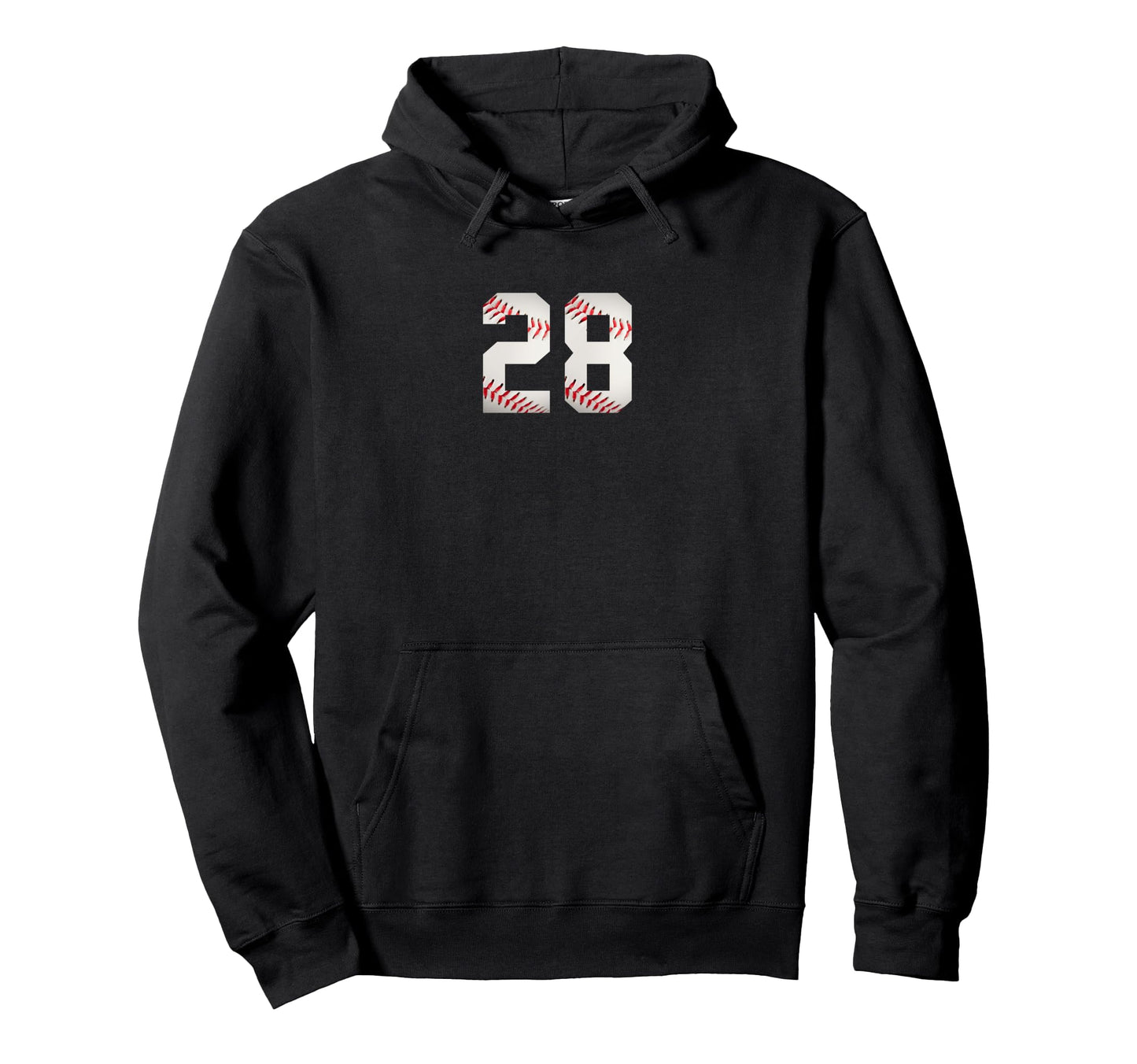 Number 28 Minimalist Birthday Baseball Hoodie - Custom Art Print Men Women - T-Shirt, Sweatshirt, Hoodie