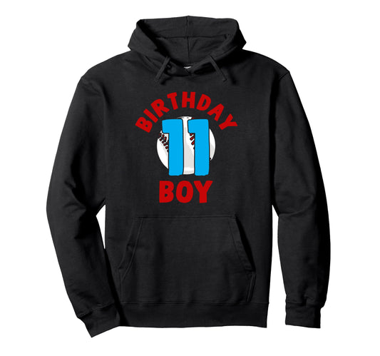 11Th Birthday Baseball Birthday Hoodie - Fun Novelty Design Men Women - T-Shirt, Sweatshirt, Hoodie