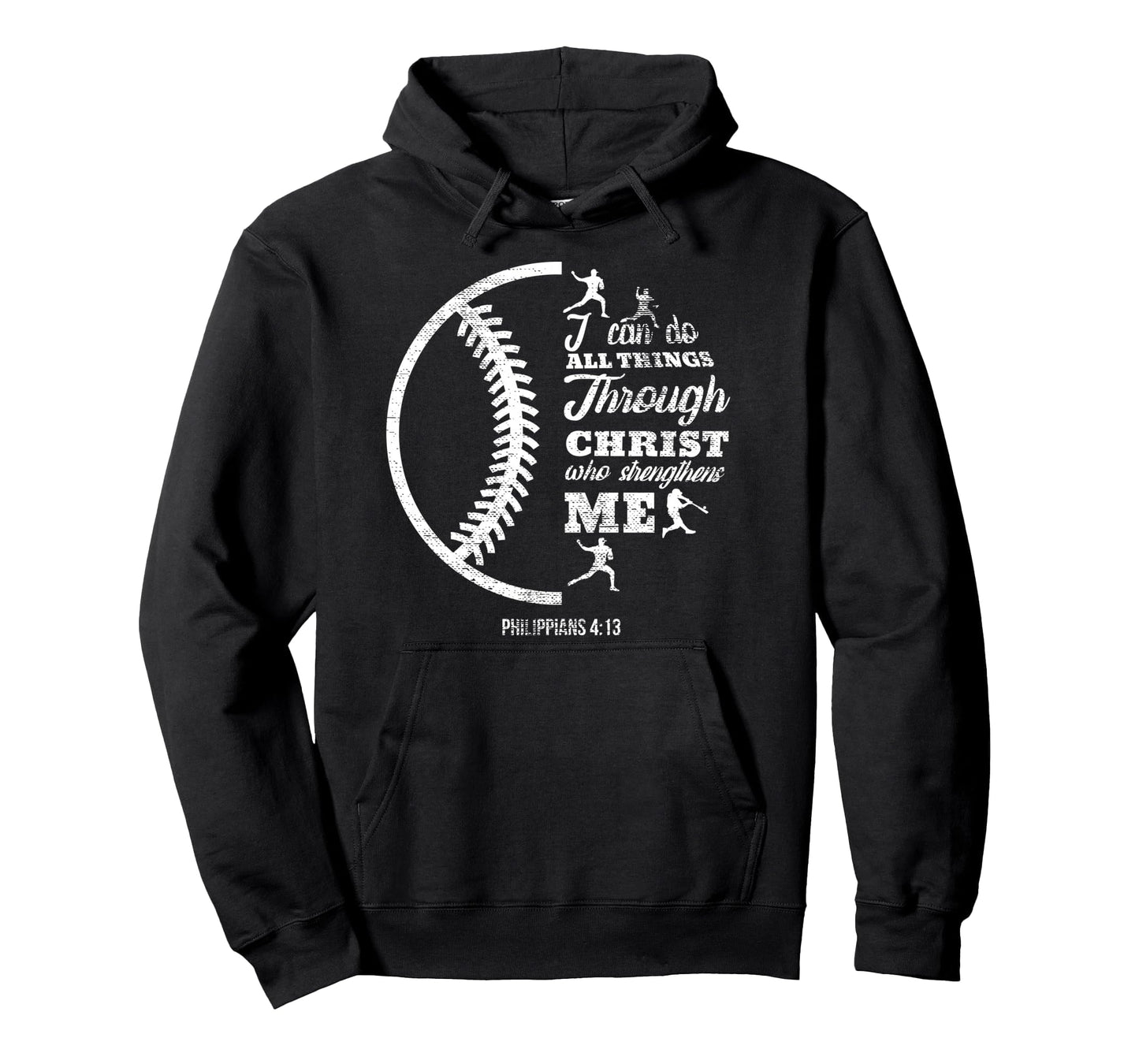 Philippians 4 13 Christian Baseball Hoodie - Streetwear Style for Adults - T-Shirt, Sweatshirt, Hoodie