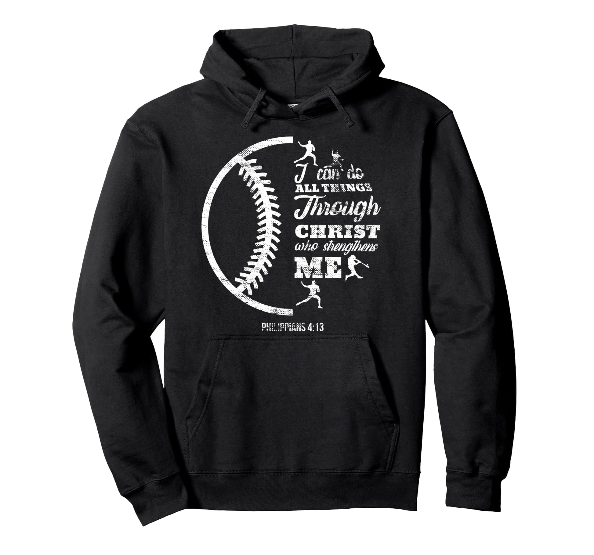 Philippians 4 13 Christian Baseball Hoodie - Streetwear Style for Adults - T-Shirt, Sweatshirt, Hoodie