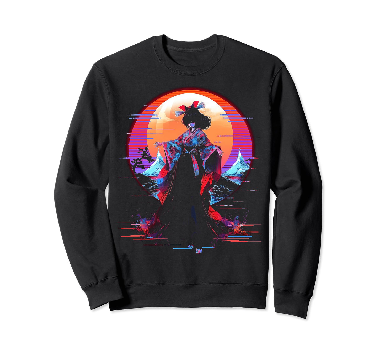 Vaporwave Geisha 80S Synthwave 16 Sweatshirt - Trendy Graphic for Adults - T-Shirt, Sweatshirt, Hoodie