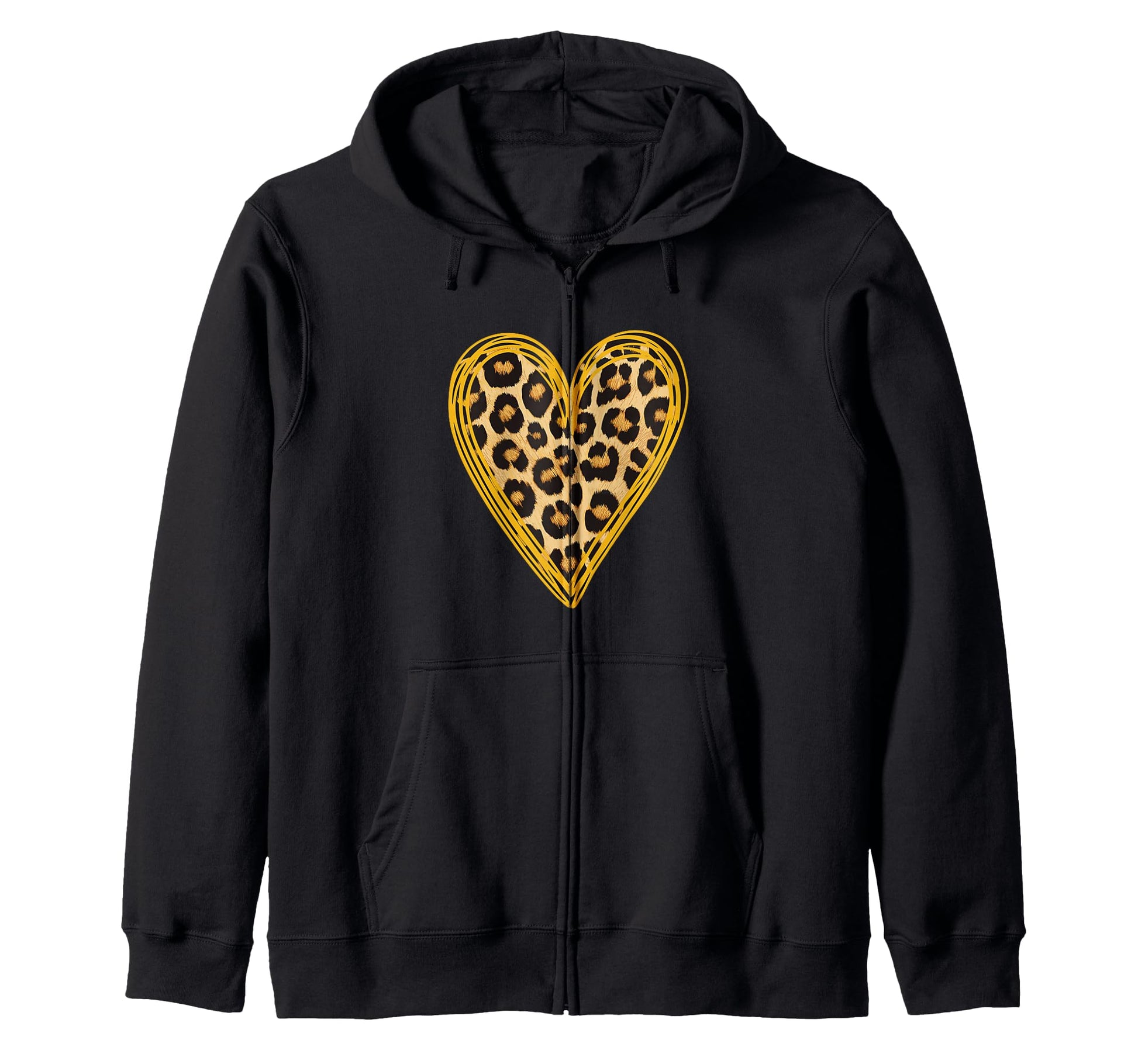 Cheetah Leopard Heart Animal Pattern Jm Hoodie - Graphic Print Men Women - T-Shirt, Sweatshirt, Hoodie
