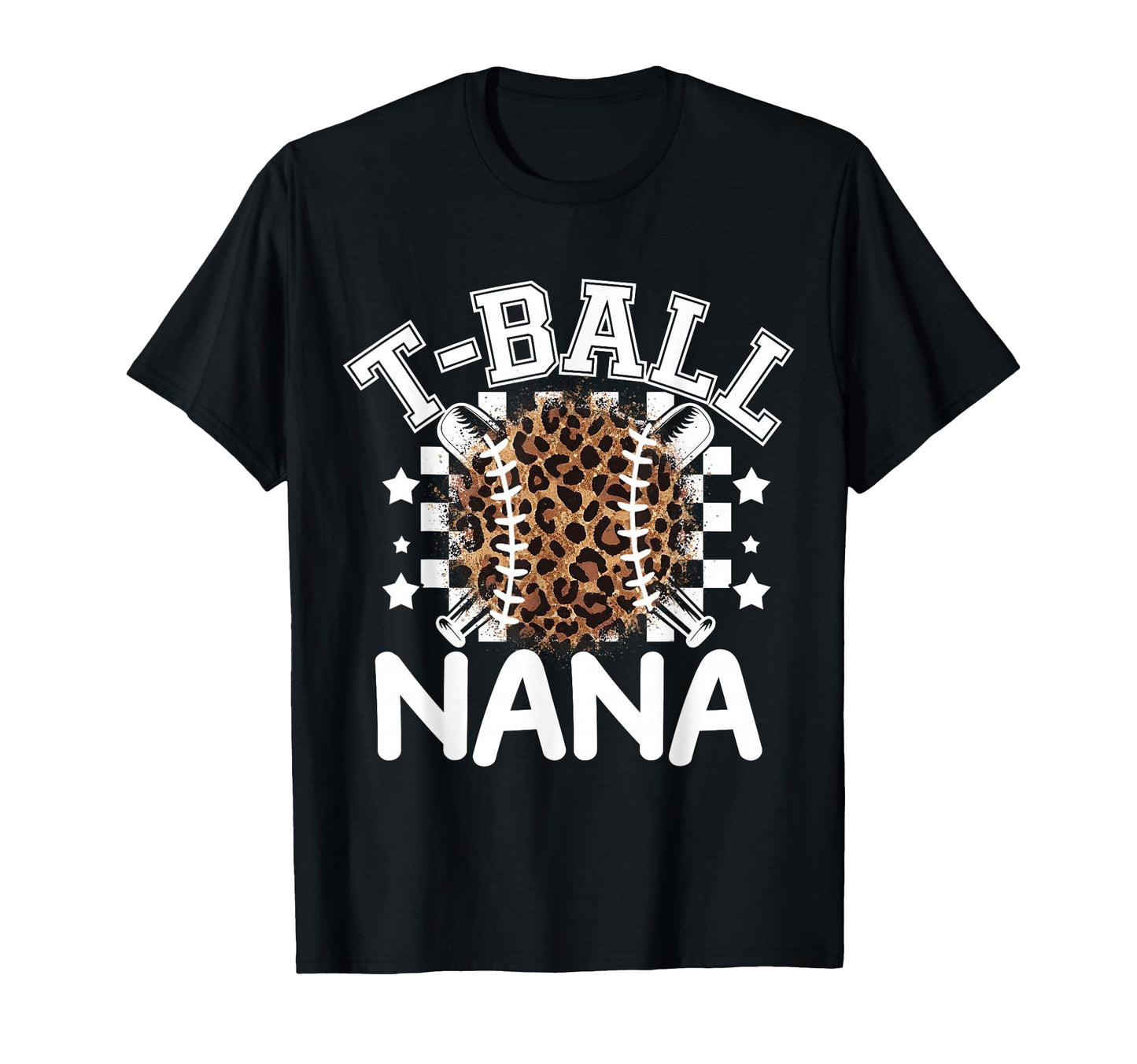 T Ball Teeball Nana Leopard T-Shirt - Fun Novelty Design for Adults - T-Shirt, Sweatshirt, Hoodie