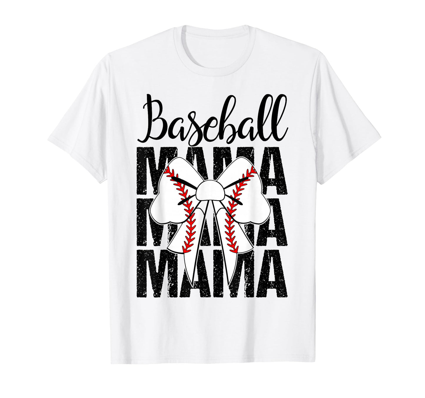 Coquette Bows Baseball Mama T-Shirt - Custom Art Print for Adults - T-Shirt, Sweatshirt, Hoodie