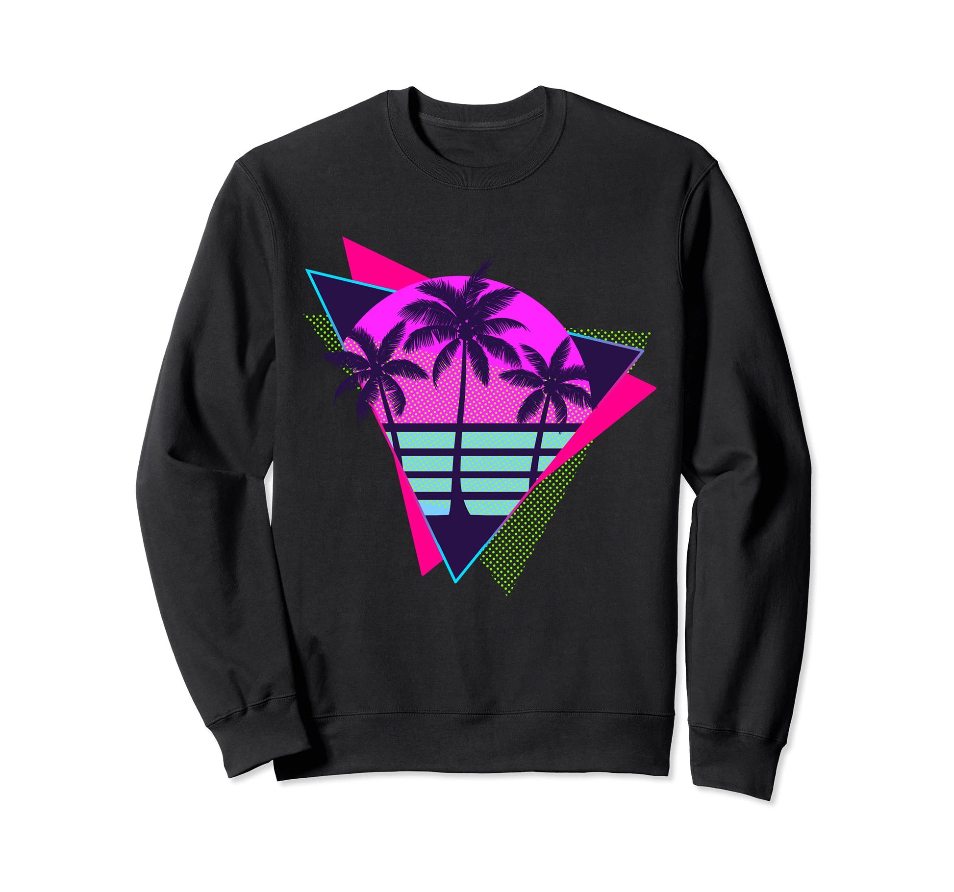 Aesthetic Vaporwave Palm Tree Synthwave Sweatshirt - Graphic Print Unisex - T-Shirt, Sweatshirt, Hoodie