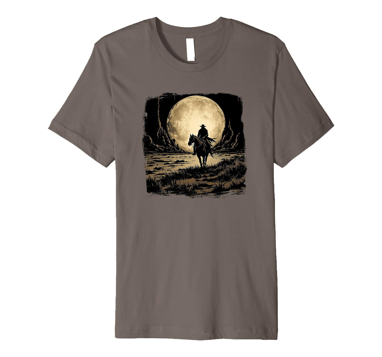 Cowboy Dark T-Shirt - Minimalist Print for Adults - T-Shirt, Sweatshirt, Hoodie