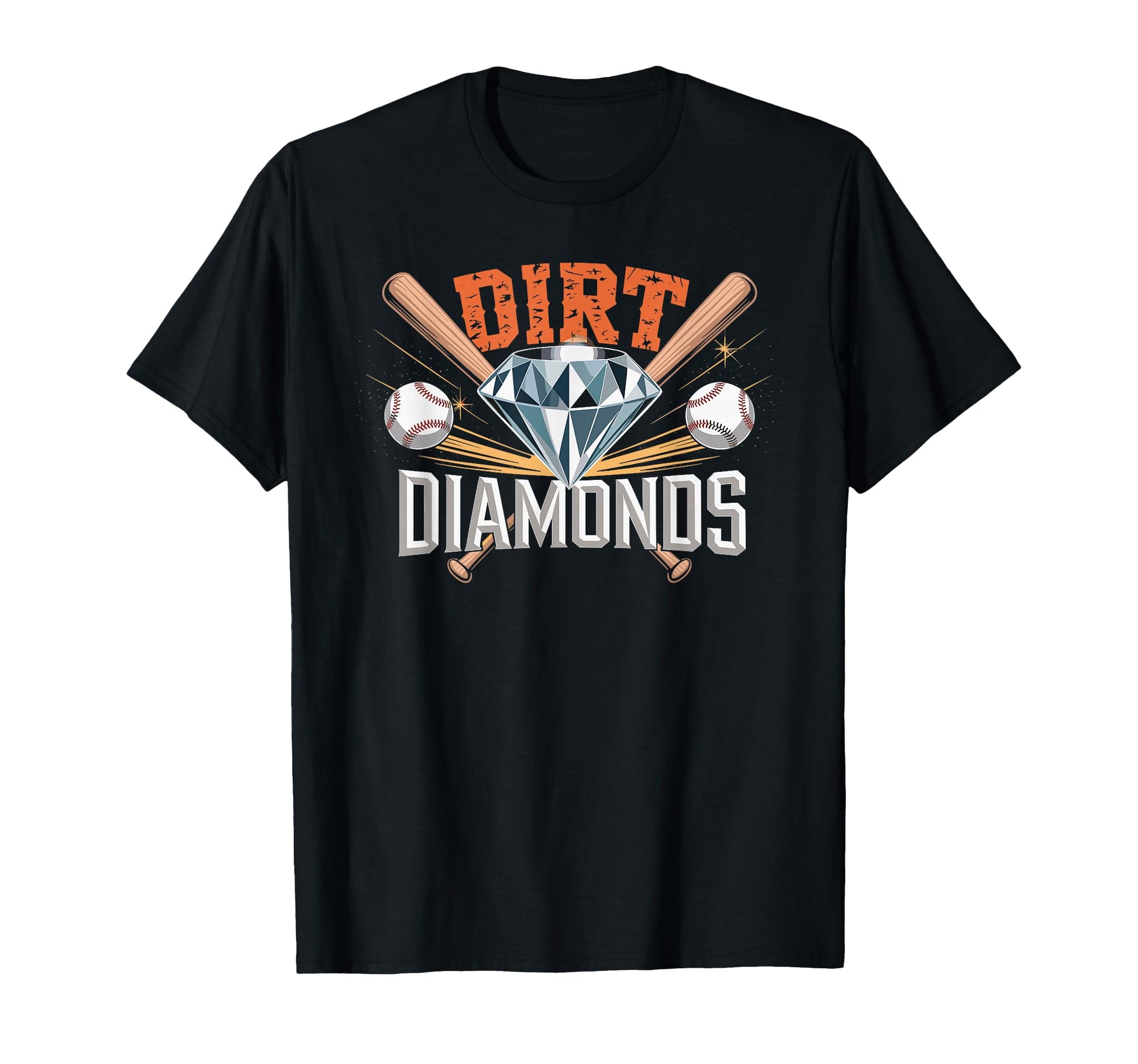 Dirt And Diamonds Baseball Baseball Players T-Shirt - Graphic Print Unisex - T-Shirt, Sweatshirt, Hoodie