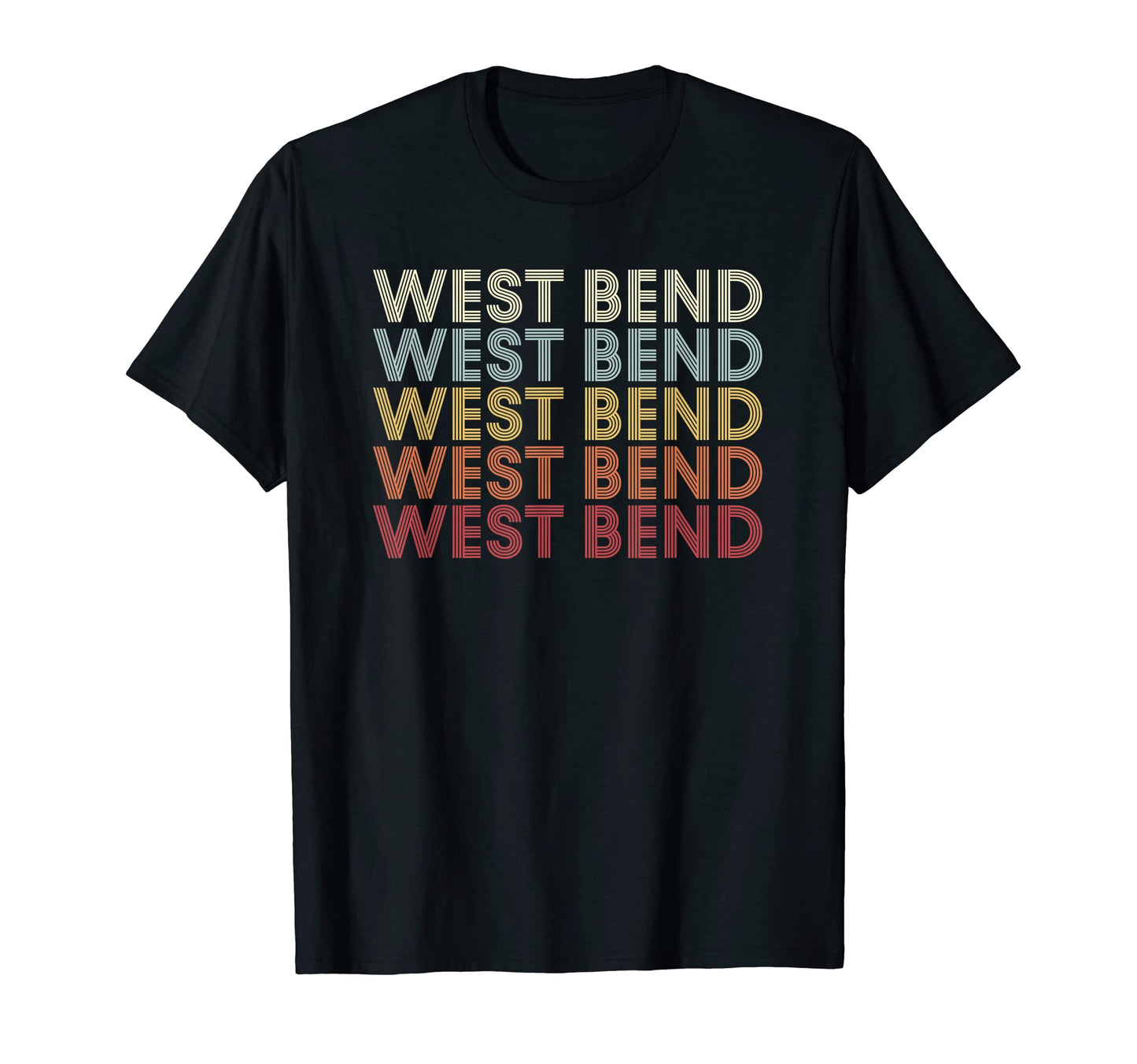 West Bend Wisconsin West Bend Wi Text T-Shirt - Unique Graphic Unisex - T-Shirt, Sweatshirt, Hoodie