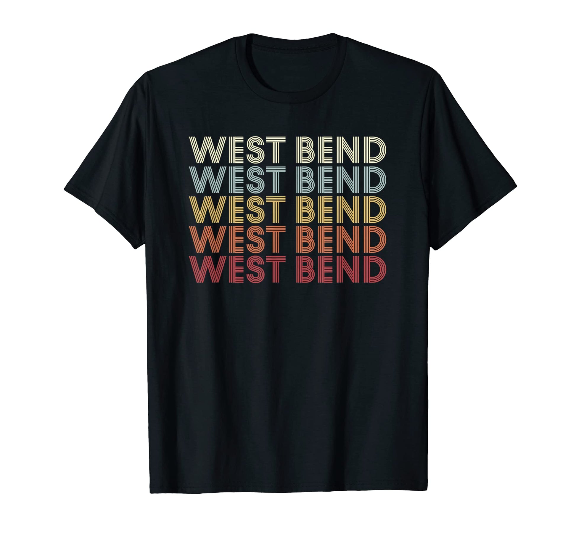 West Bend Wisconsin West Bend Wi Text T-Shirt - Unique Graphic Unisex - T-Shirt, Sweatshirt, Hoodie