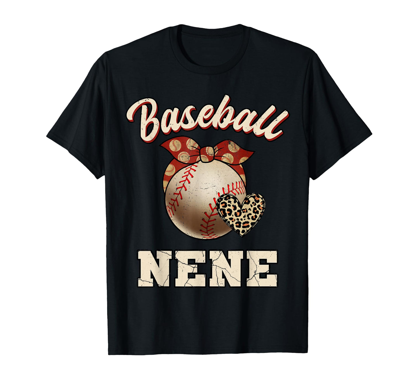 Baseball Nene Bandana Leopard Heart T-Shirt - Fun Novelty Design Unisex - T-Shirt, Sweatshirt, Hoodie