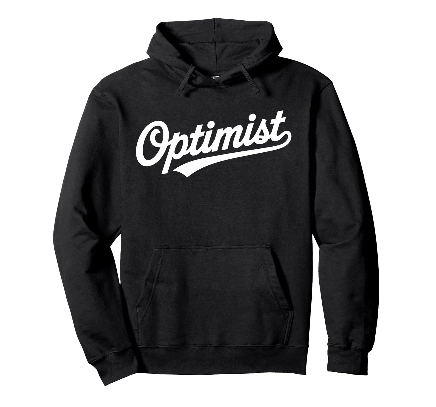 Team Optimist Script Typography Word Hoodie - Trendy Graphic Unisex - T-Shirt, Sweatshirt, Hoodie