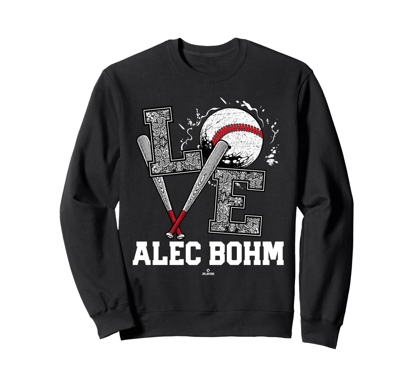 Distressed Baseball Love Alec Bohm Sweatshirt - Custom Art Print Unisex - T-Shirt, Sweatshirt, Hoodie