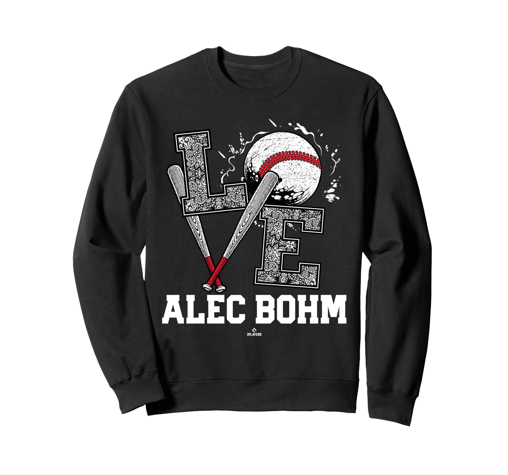 Distressed Baseball Love Alec Bohm Sweatshirt - Custom Art Print Unisex - T-Shirt, Sweatshirt, Hoodie