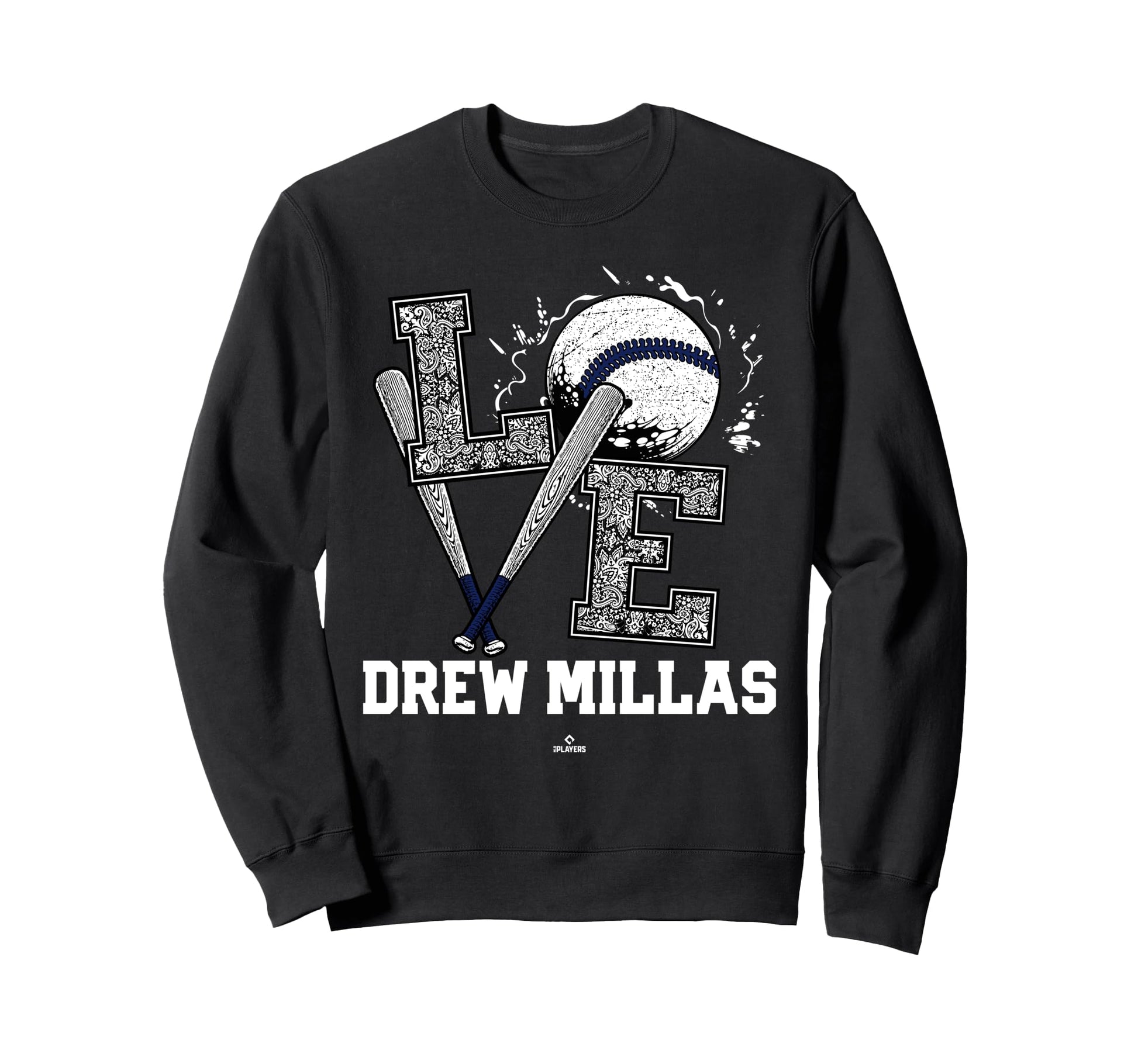 Distressed Baseball Love Drew Sweatshirt - Trendy Graphic for Adults - T-Shirt, Sweatshirt, Hoodie