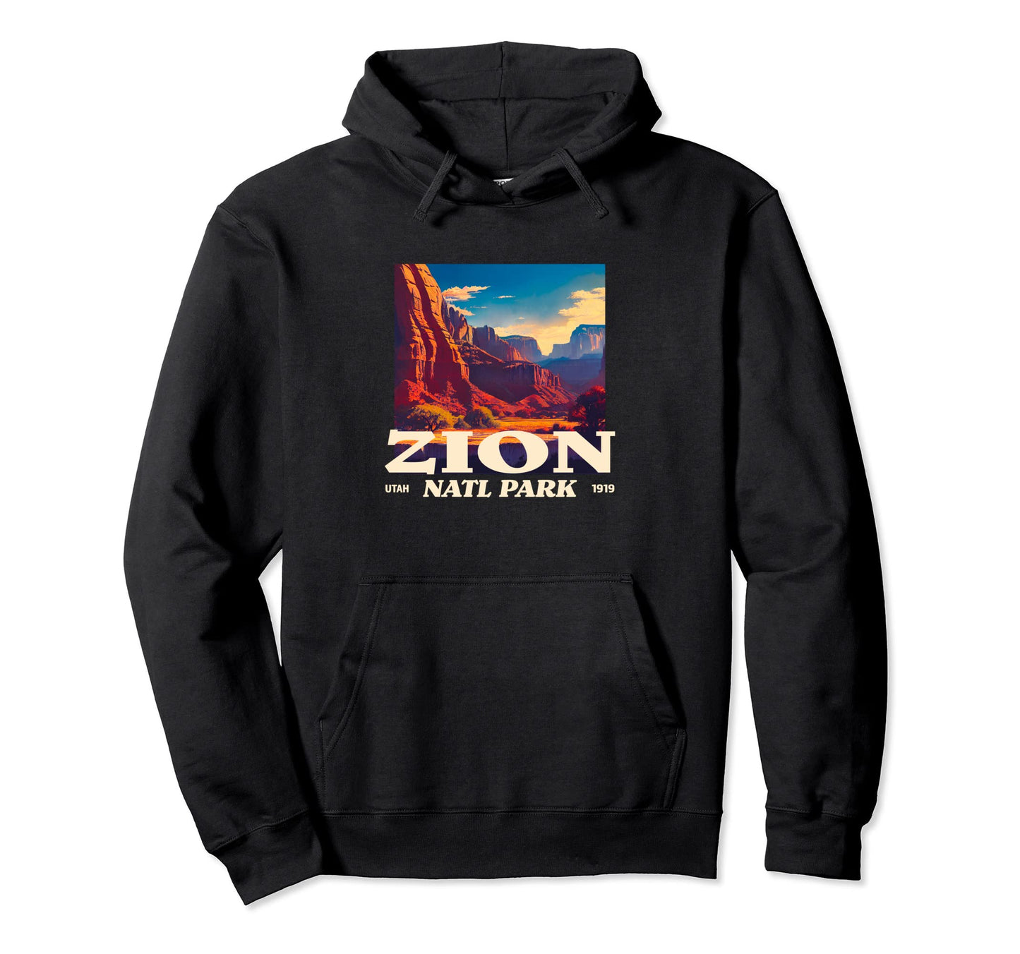 Zion Utah Zion National Park Hoodie - Minimalist Print Men Women - T-Shirt, Sweatshirt, Hoodie