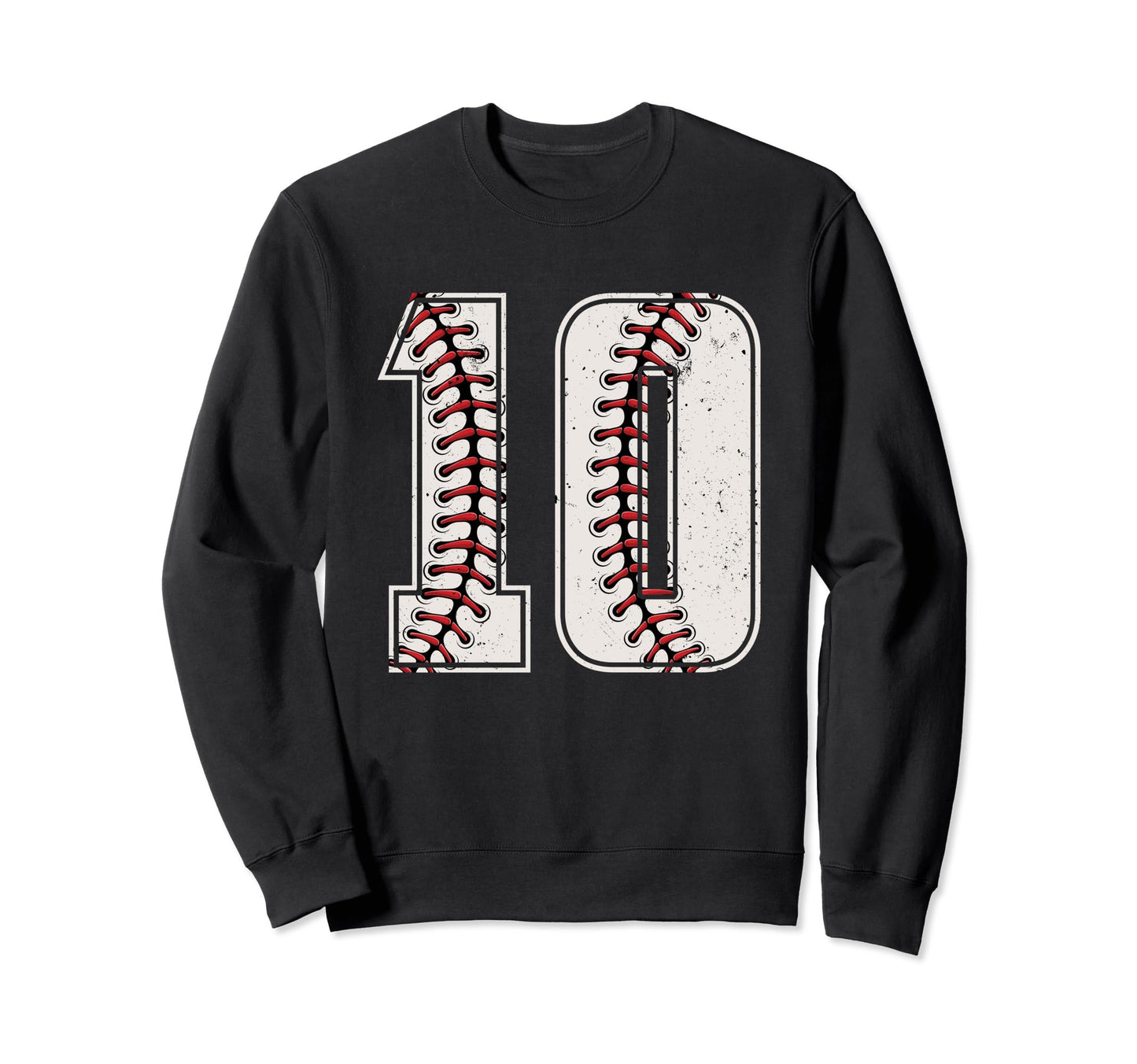 Baseball Player Number 10 Ten Sweatshirt - Casual Everyday Wear Men Women - T-Shirt, Sweatshirt, Hoodie