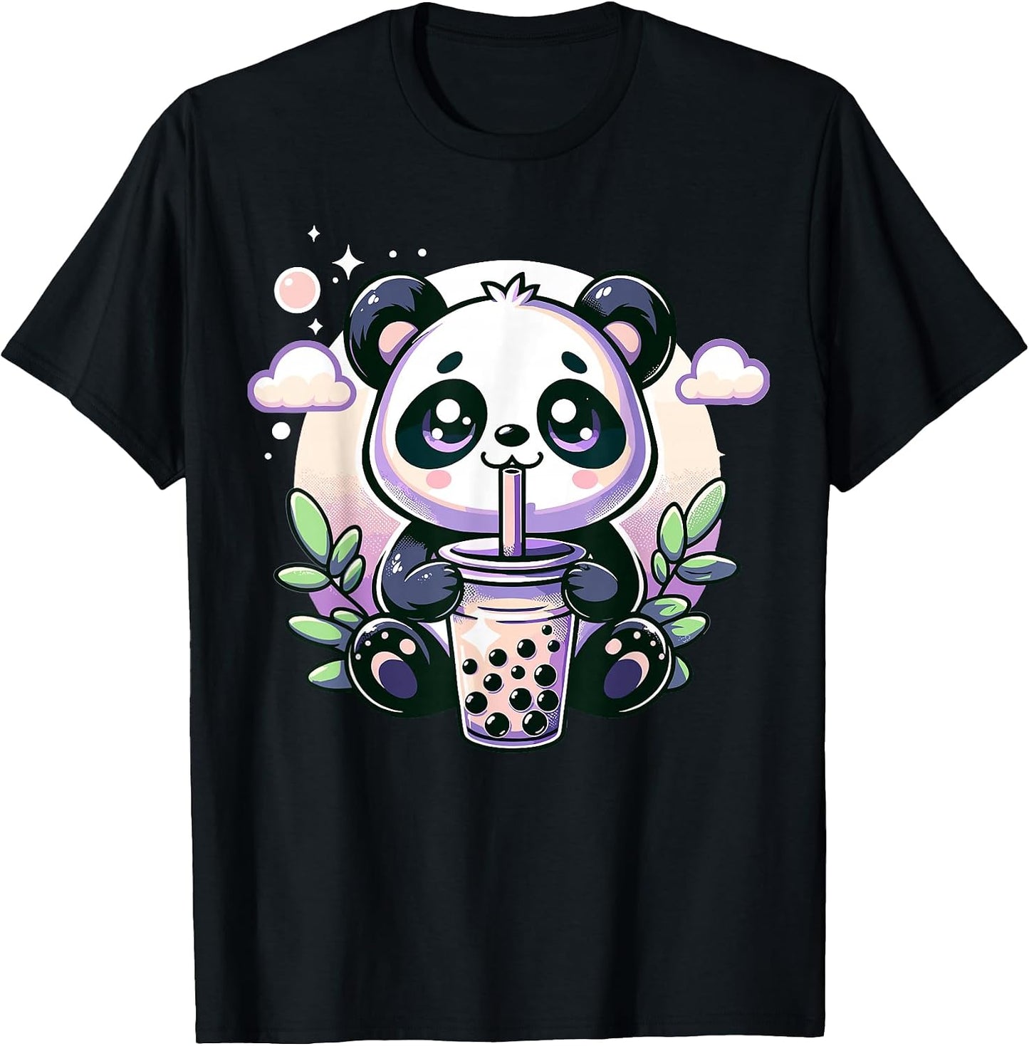 Bobalotl Kawaii Panda Drinking Boba Tea - Adult & Kids T-Shirts, Sweatshirts & Hoodies apparel design preview 1
